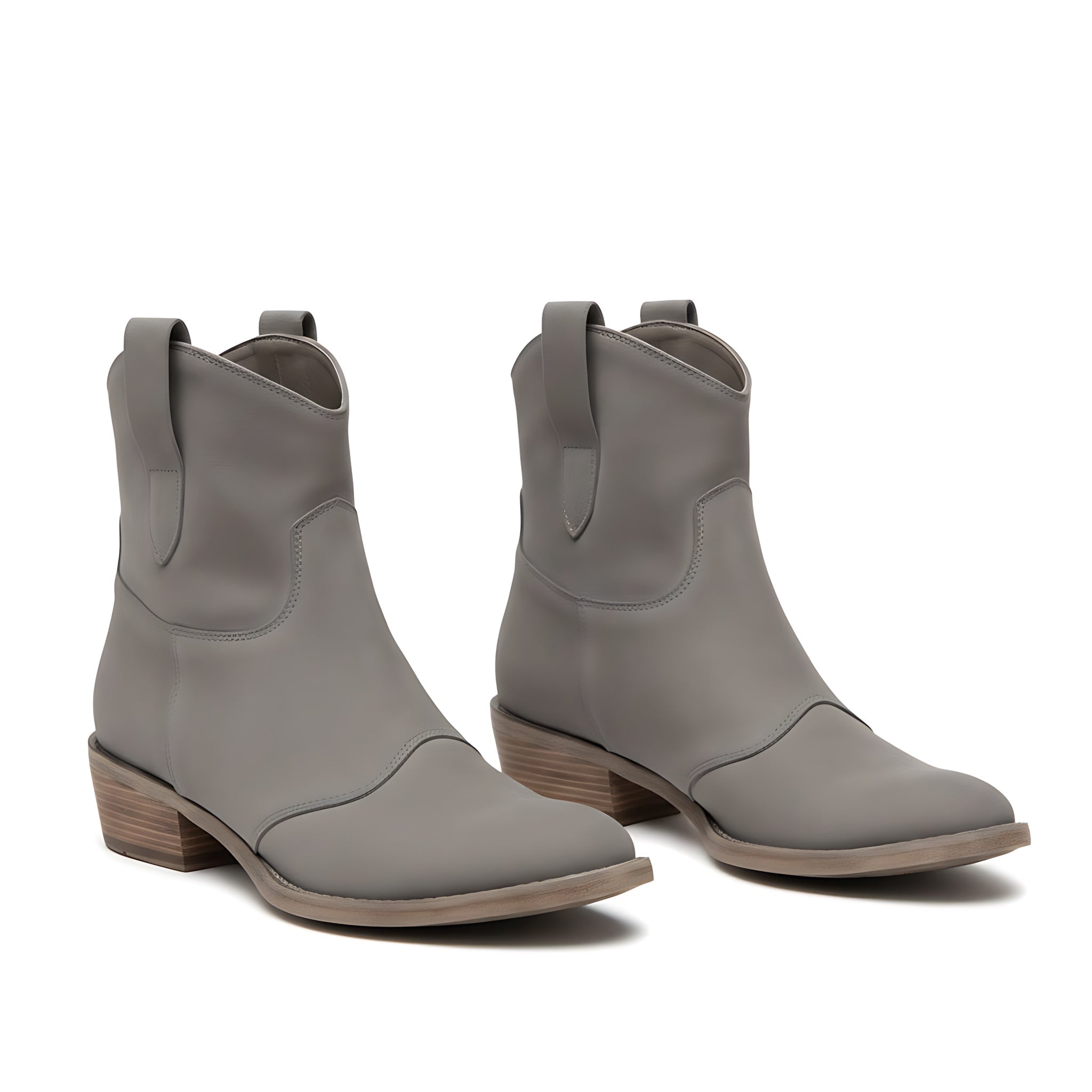 Daniela – Suede Pointed Toe Western Ankle Boots