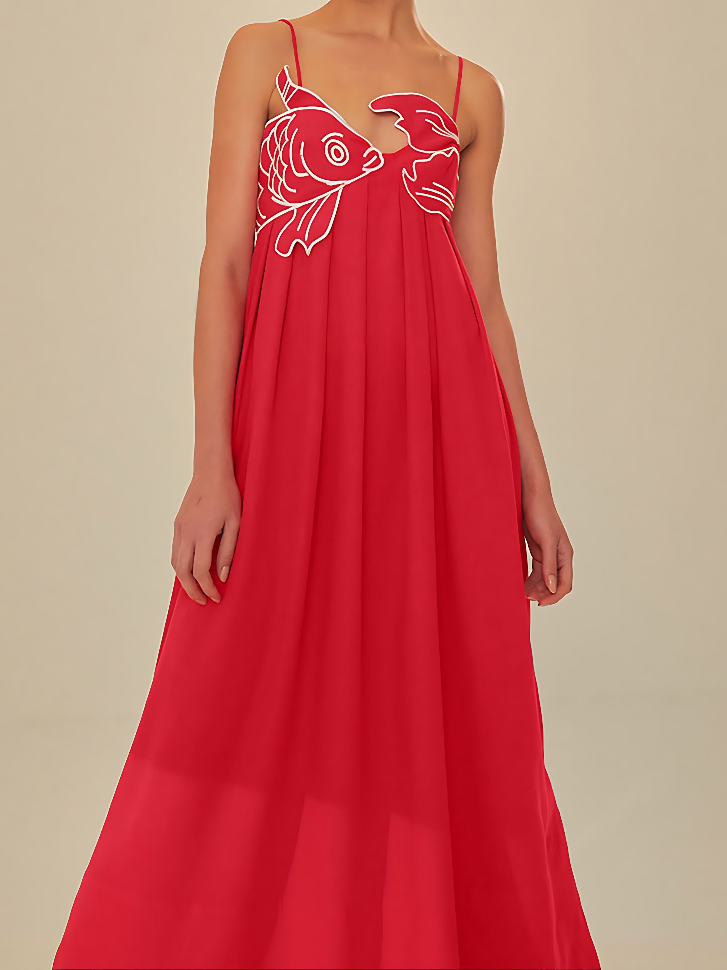 Daphne – Embroidered Cami Shift Midi Dress