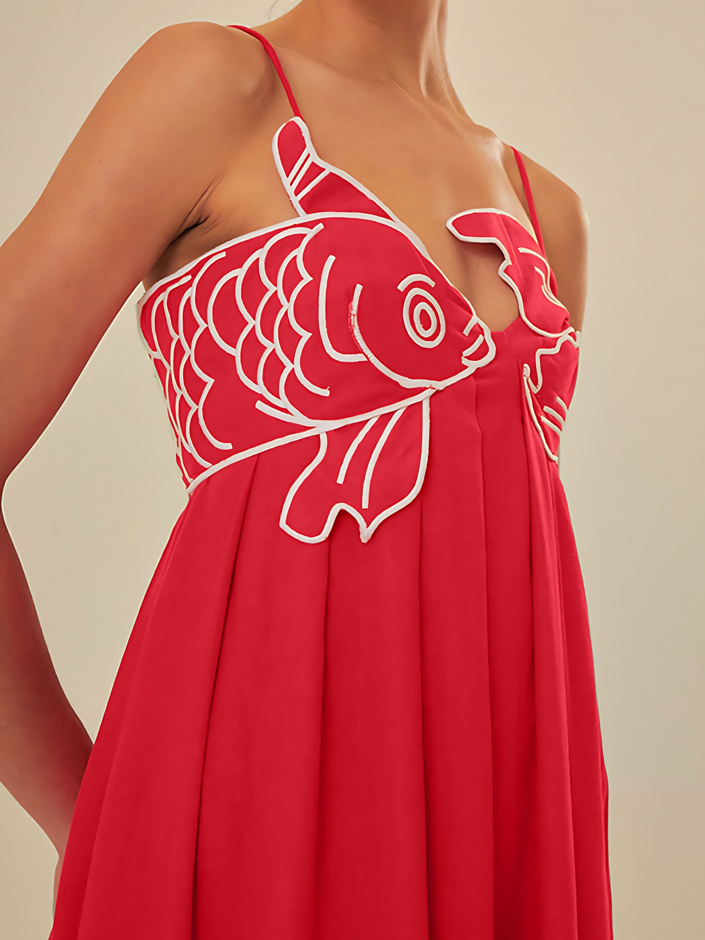 Daphne – Embroidered Cami Shift Midi Dress