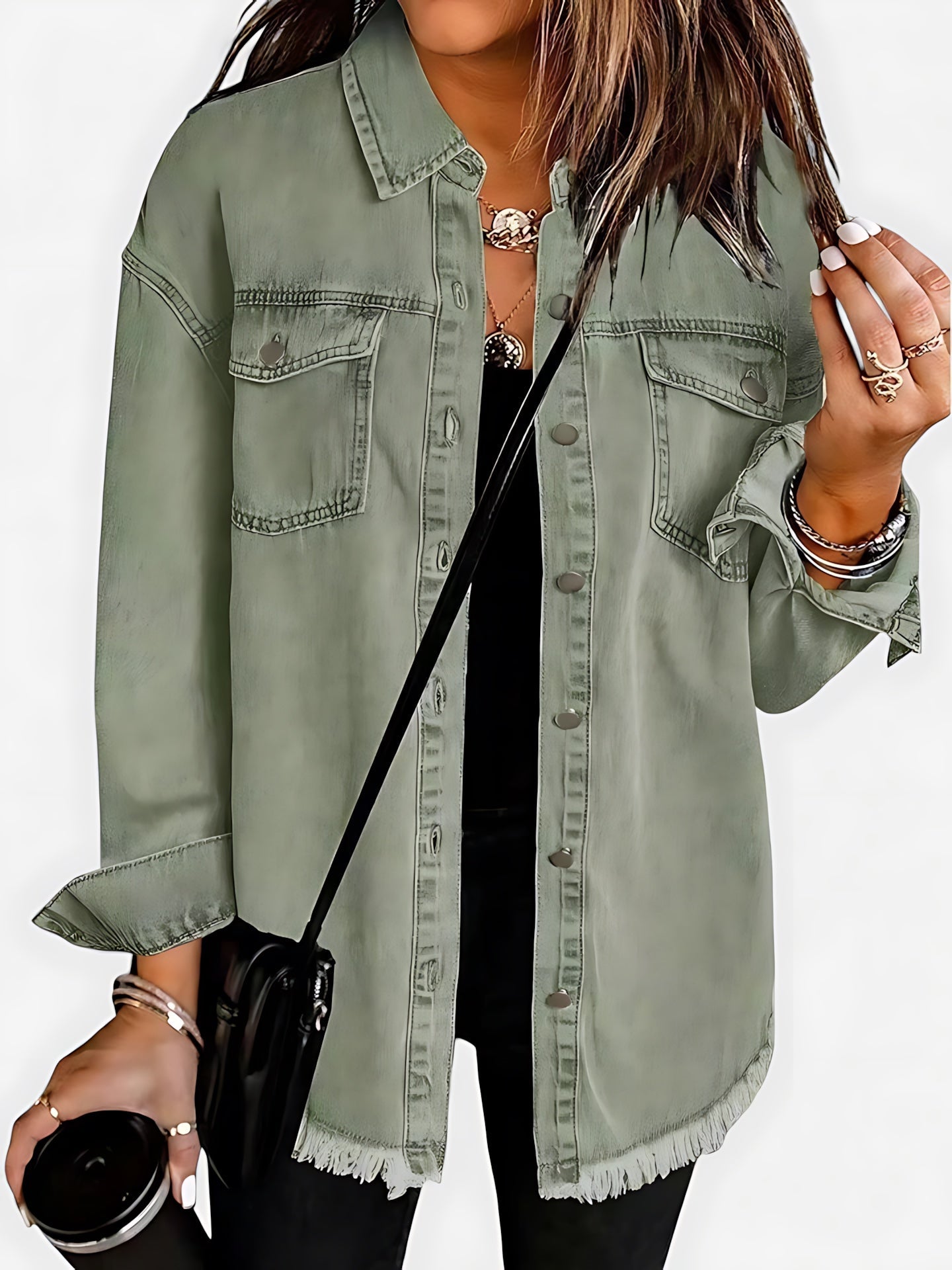 Delilah – Oversized Button Up Shirt Jacket