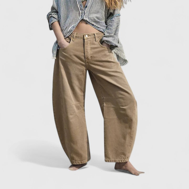 June – Denim Barrel Leg Jeans