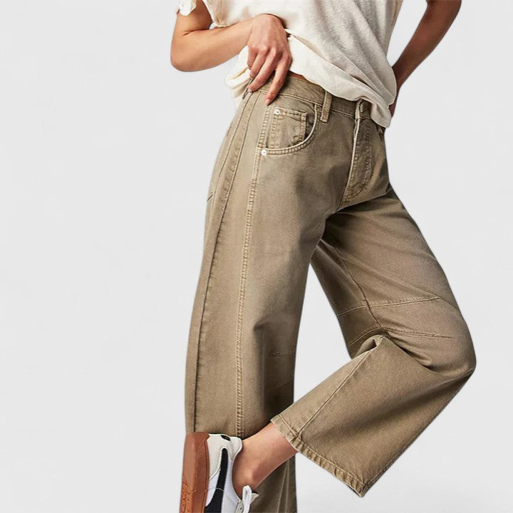 June – Denim Barrel Leg Jeans