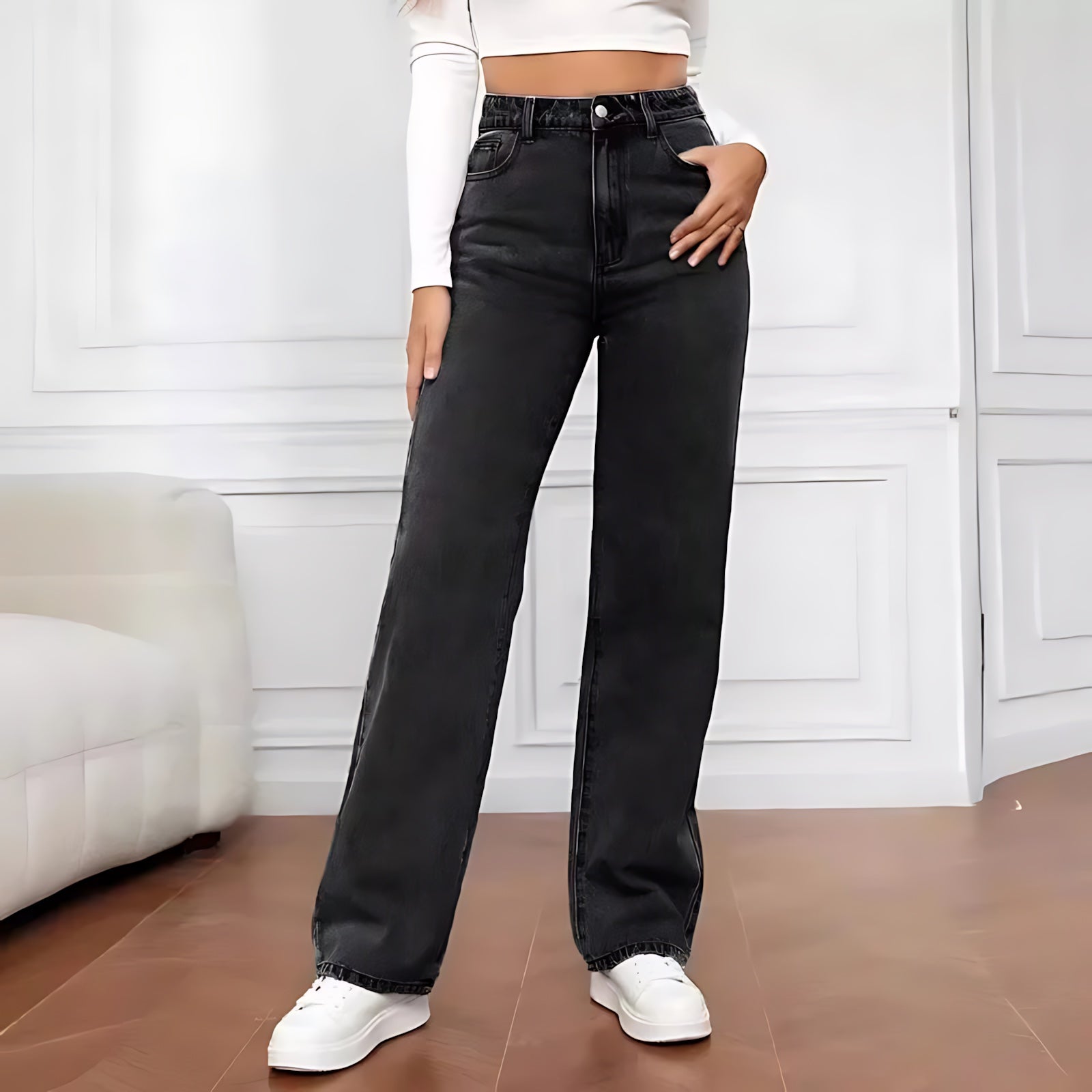 Diana – High Waist Straight Leg Jeans