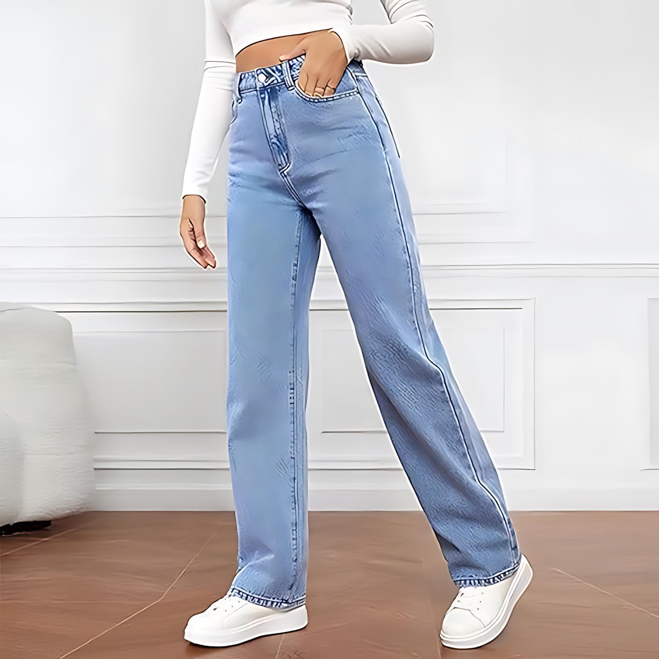 Diana – High Waist Straight Leg Jeans