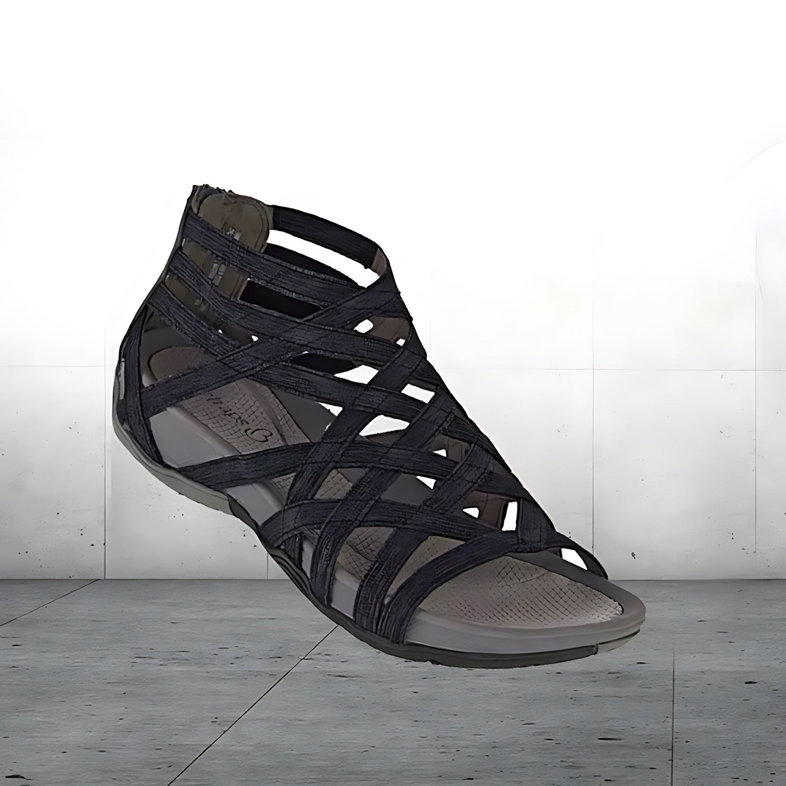 Diana – Woven Cutout Closed Toe Wedge Sandals
