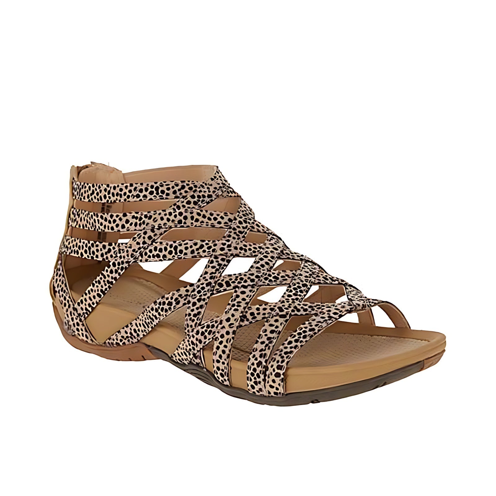 Diana – Woven Cutout Closed Toe Wedge Sandals