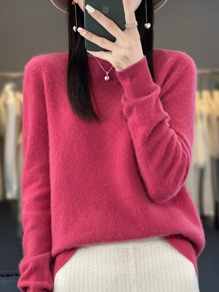 Journee – Mock Neck Drop Shoulder Knit Sweater