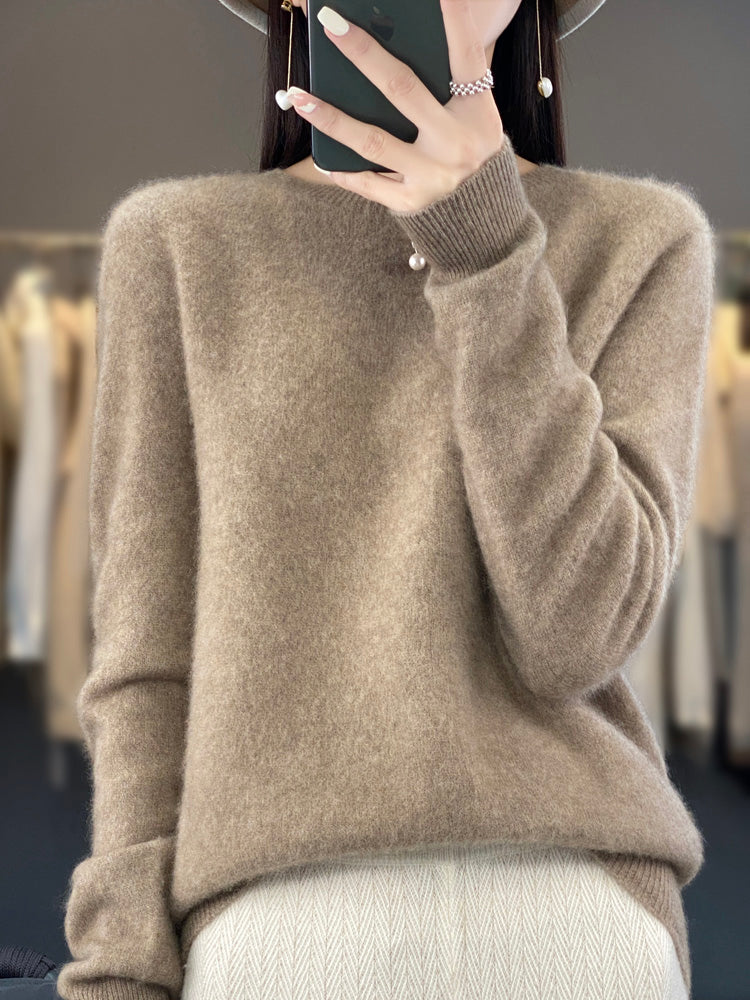 Journee – Mock Neck Drop Shoulder Knit Sweater