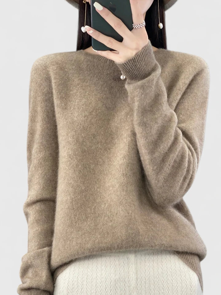 Cordelia – Mock Neck Drop Shoulder Knit Sweater