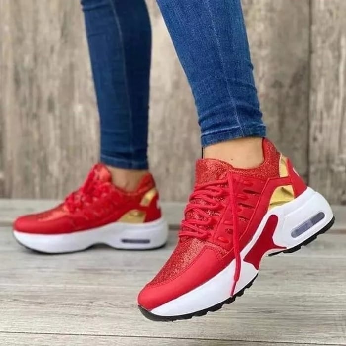 Norah – Mesh Lace Up Chunky Platform Sneakers