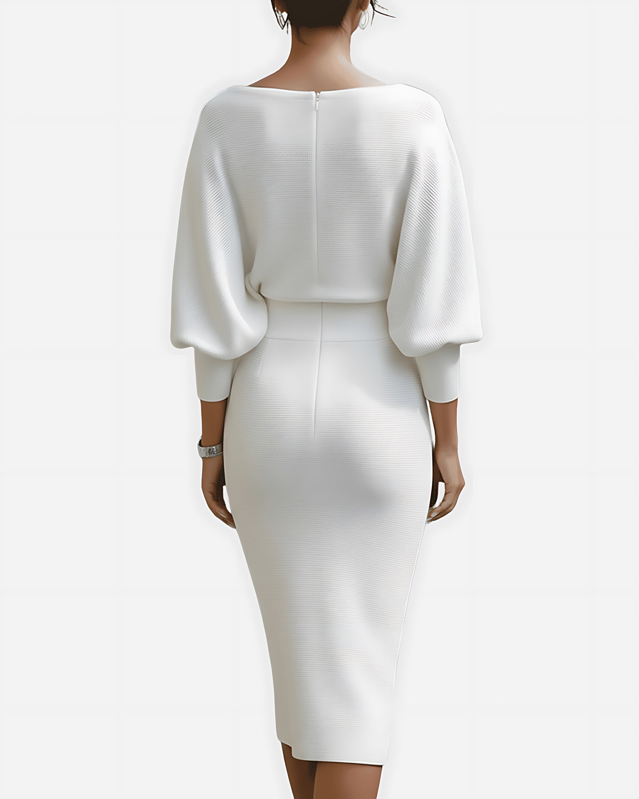 Eden – Cowl Neck Batwing Sleeve Midi Dress