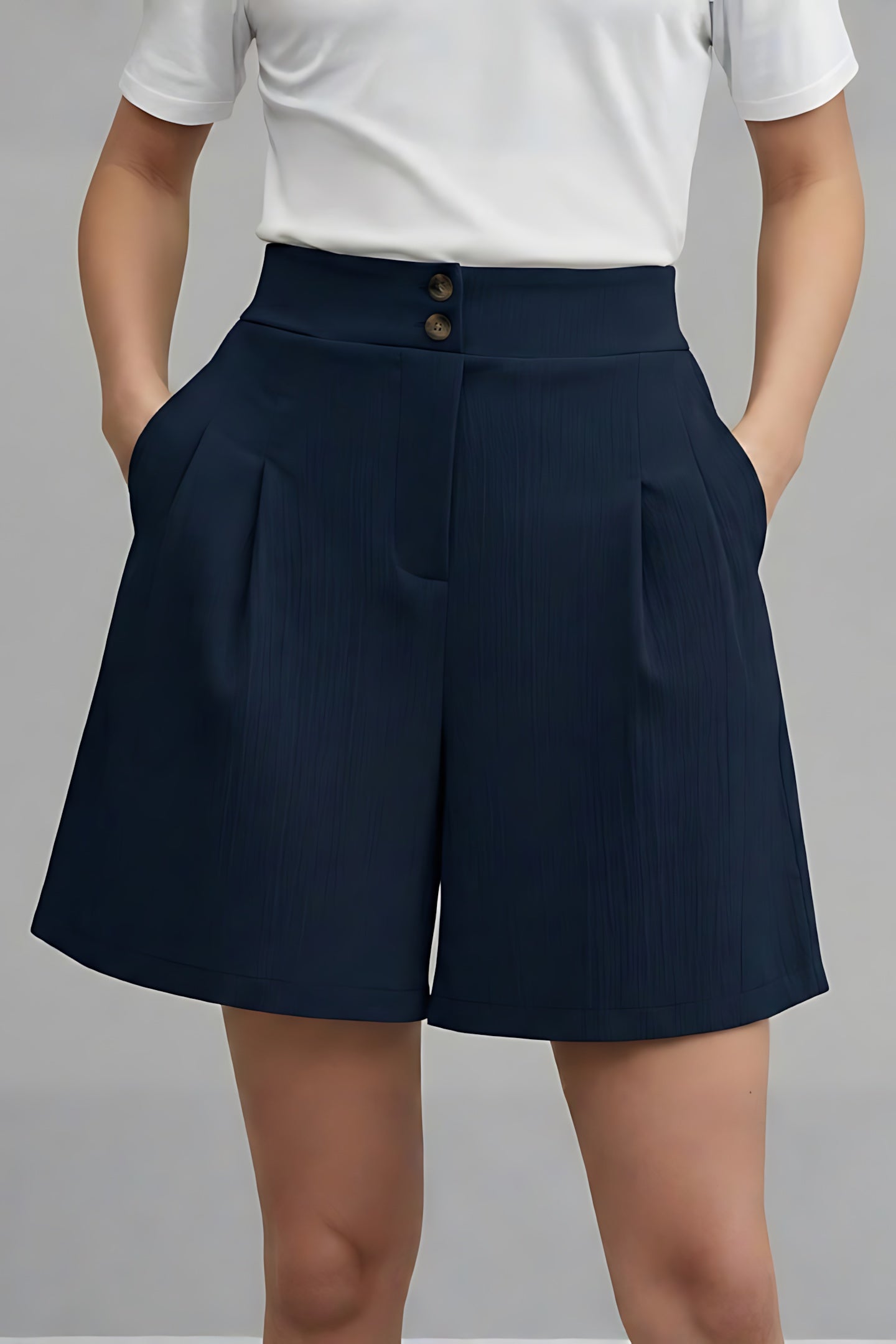 Eden – Pleated High Waist Wide Leg Shorts
