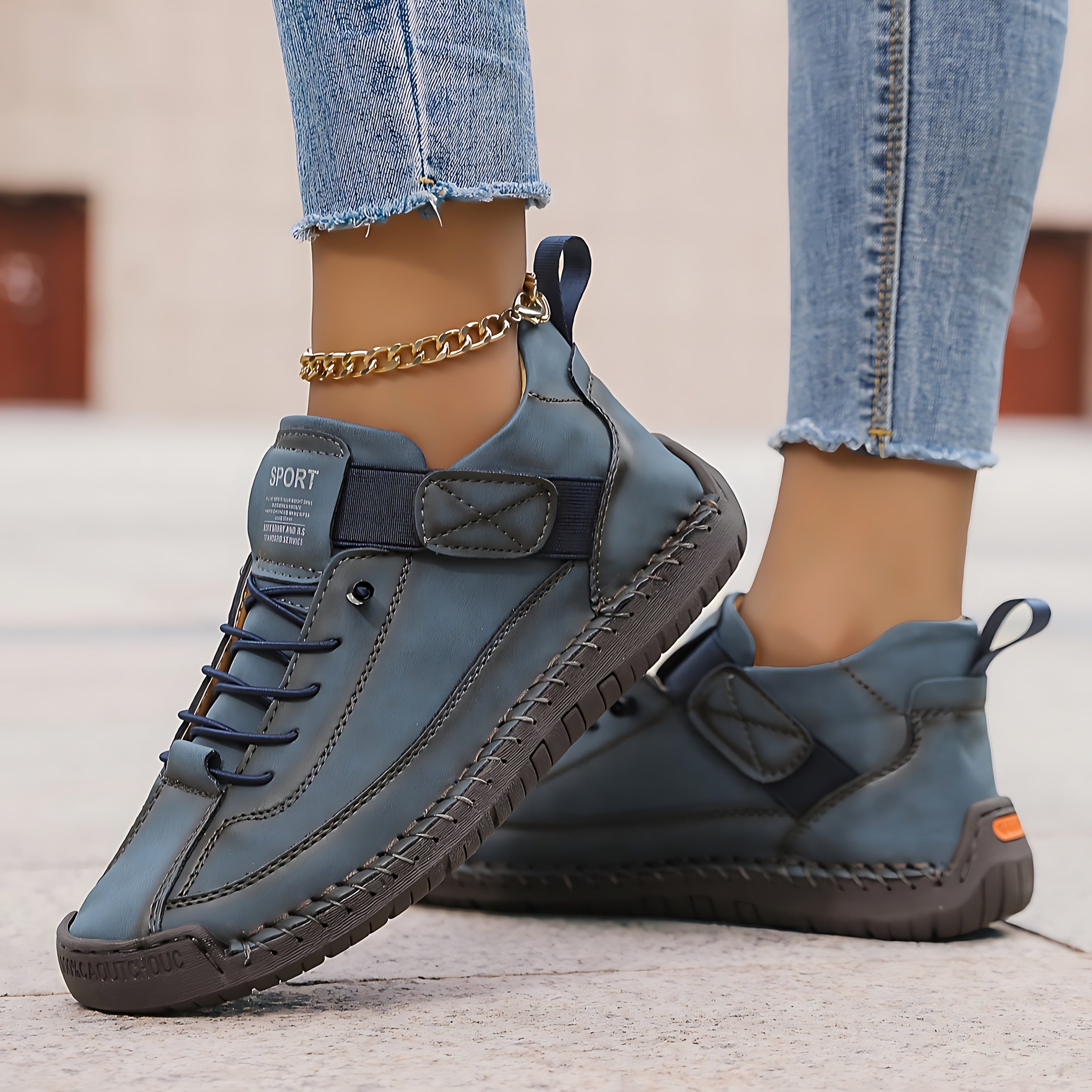 Eden – Suede Lace Up Walking Sneakers