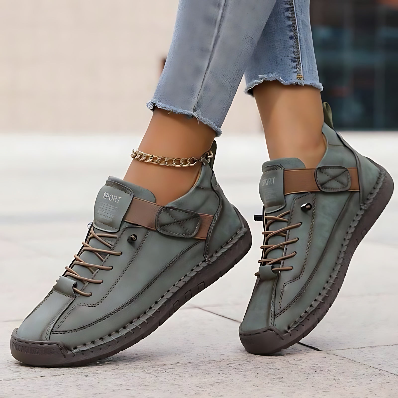 Eden – Suede Lace Up Walking Sneakers