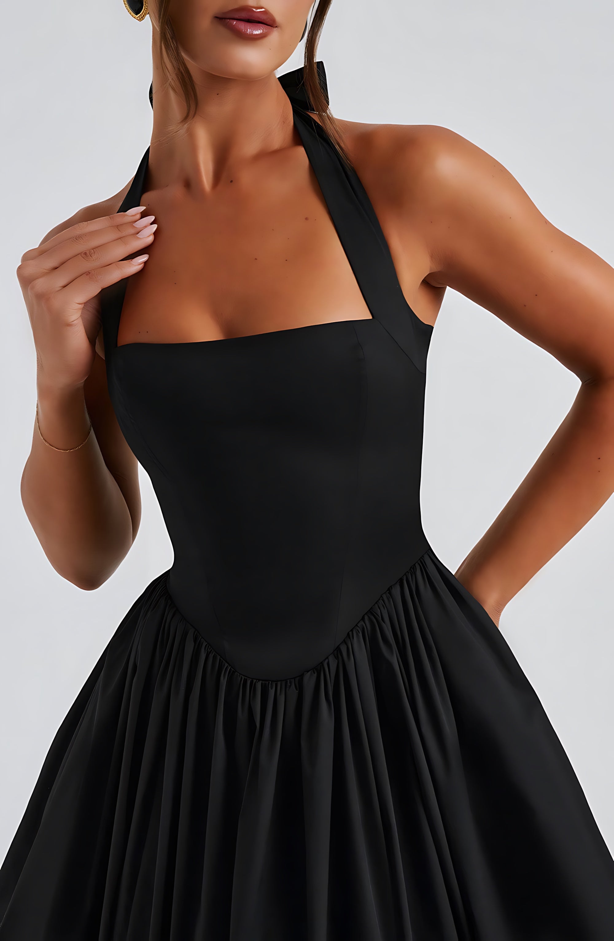 Edith – Square Neck A Line Summer Midi Dress