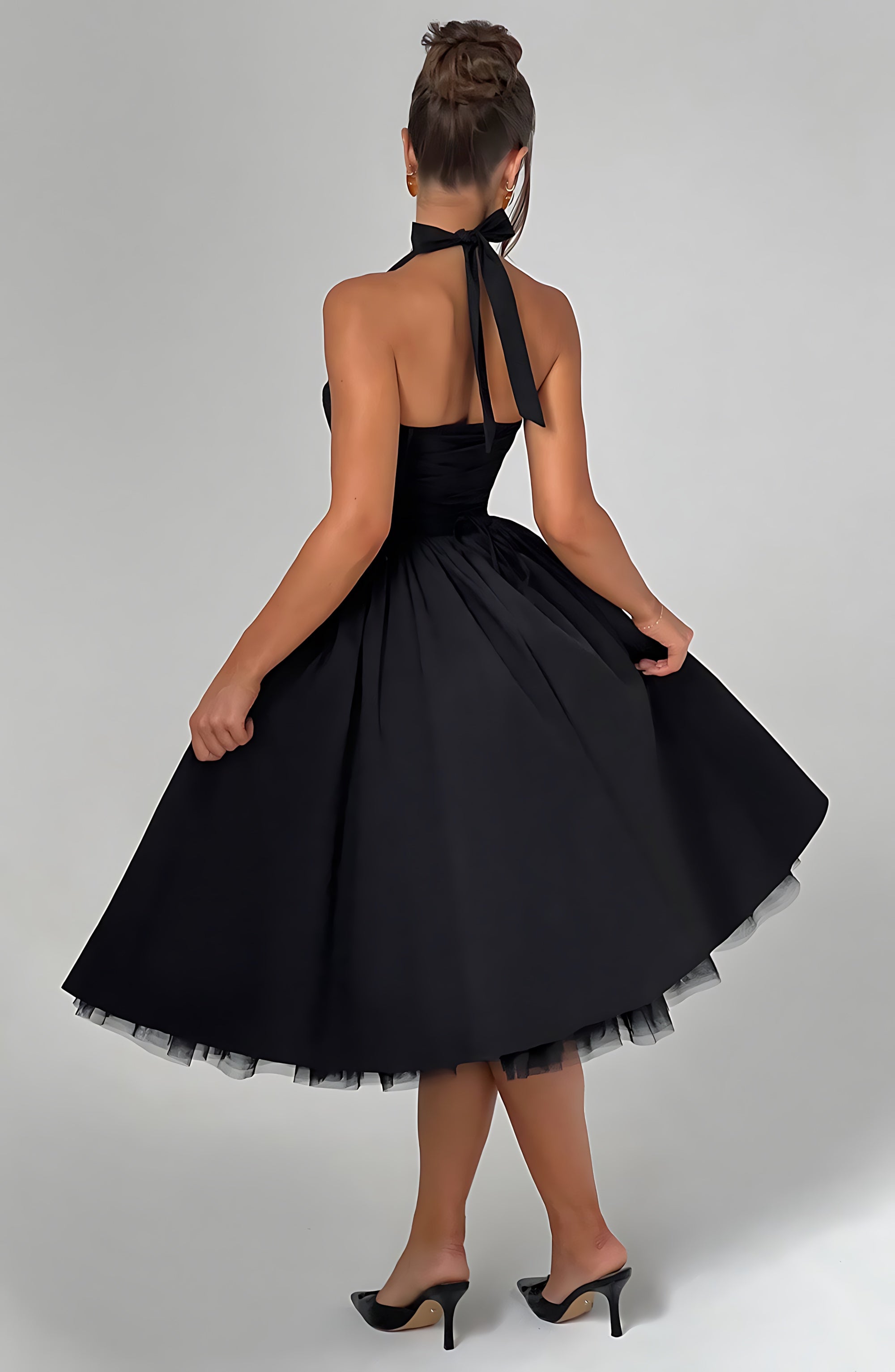Edith – Square Neck A Line Summer Midi Dress
