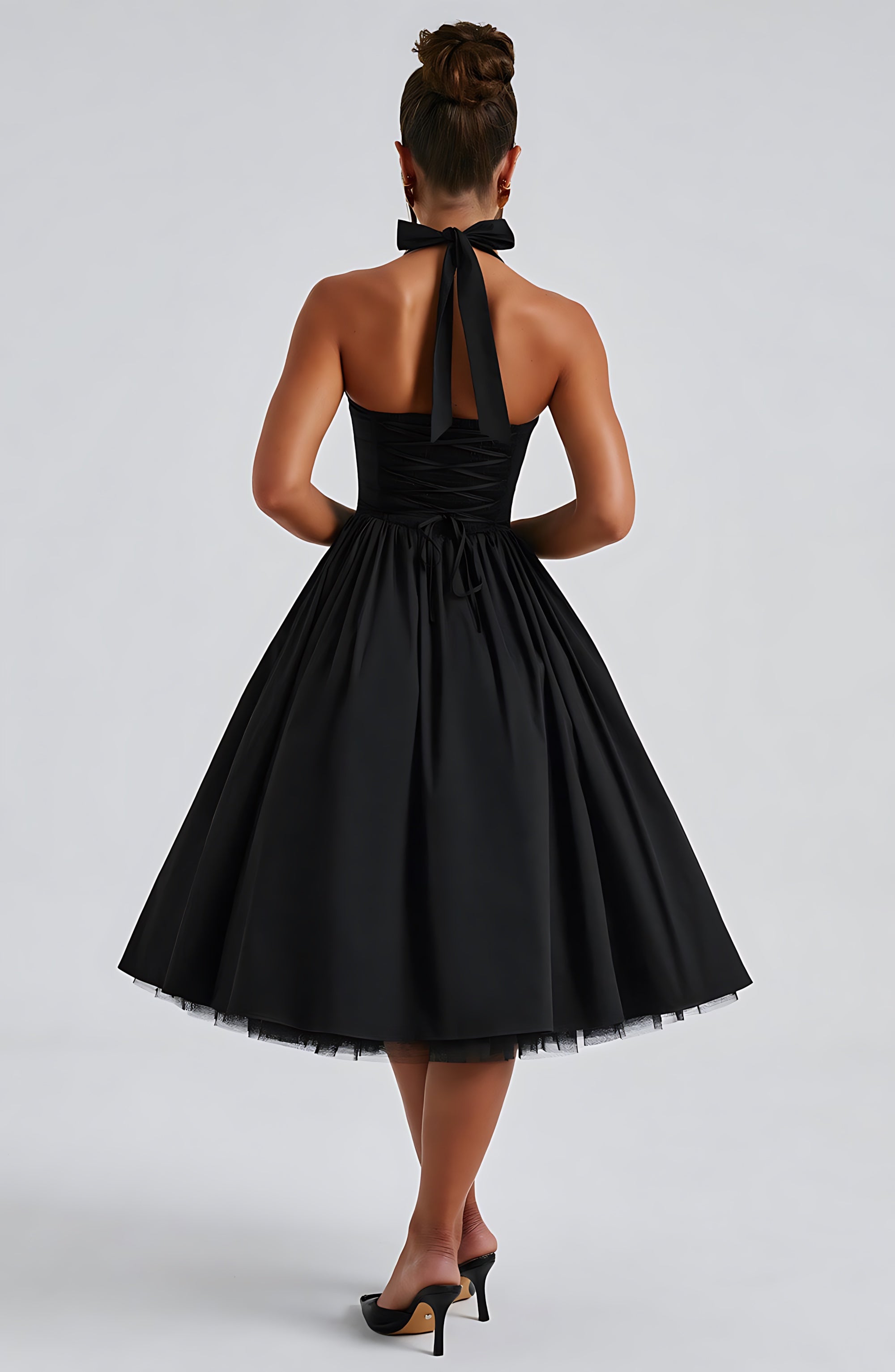 Edith – Square Neck A Line Summer Midi Dress
