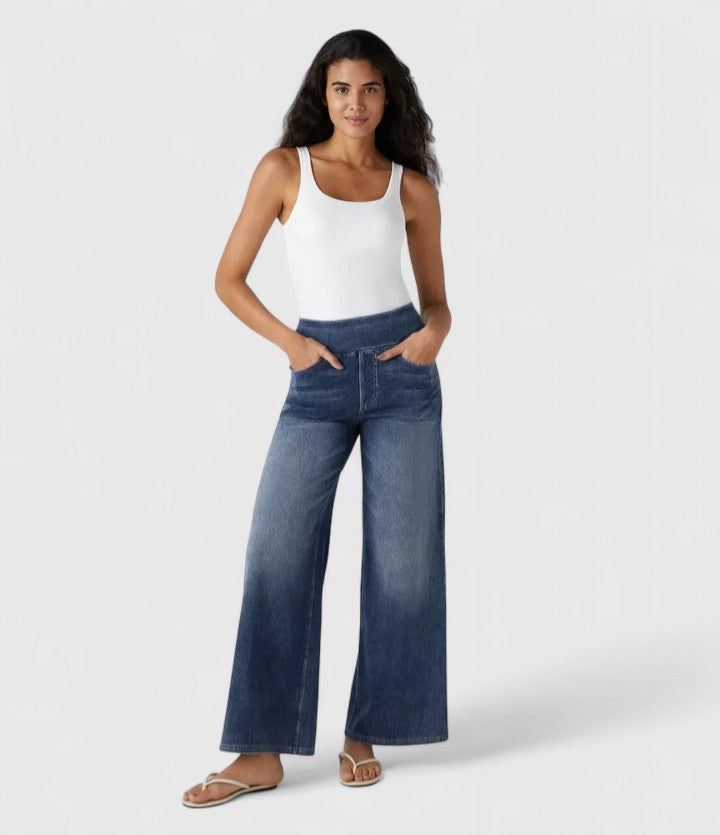 Clara – High Waist Wide Leg Jeans