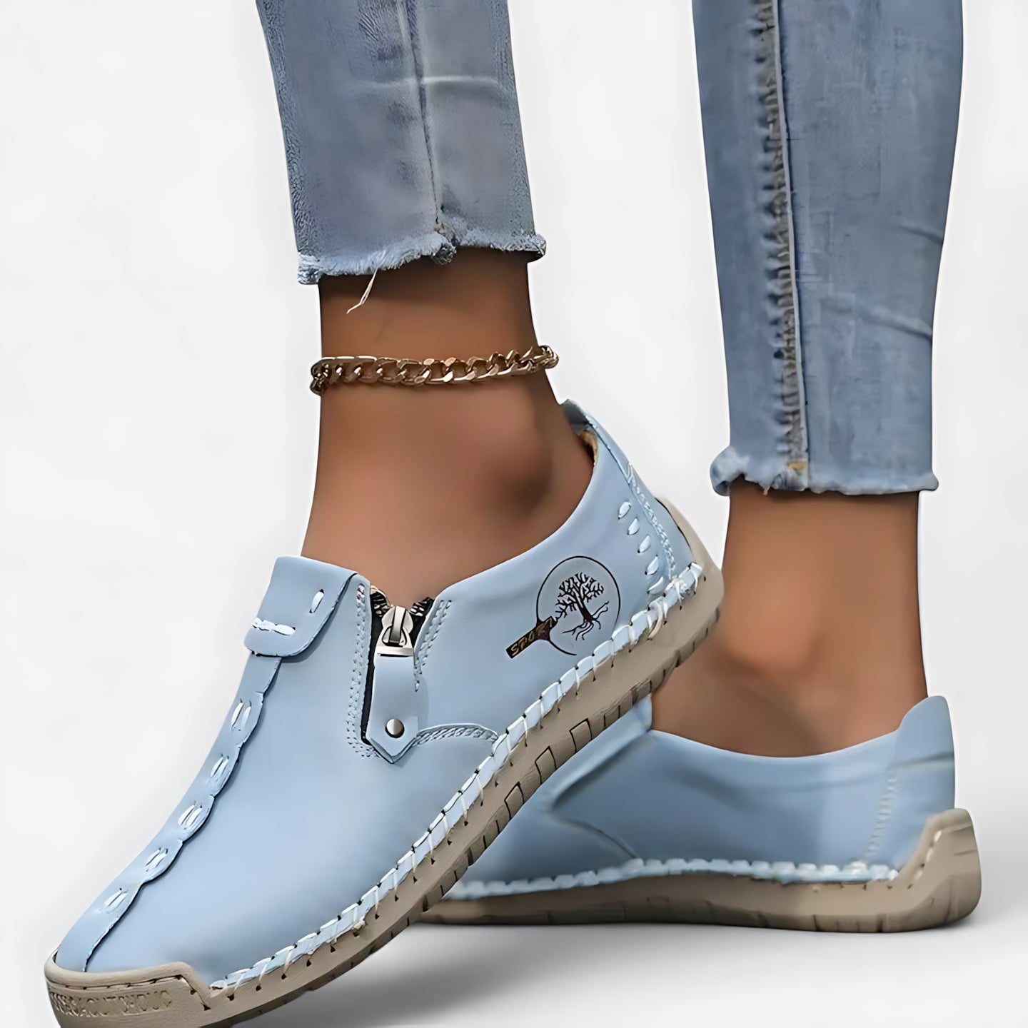Eleanor – Leather Slip On Round Toe Loafers