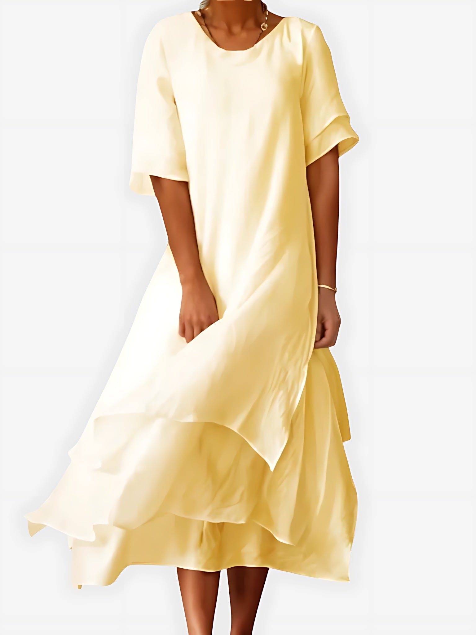 Eliana – Chiffon Tiered Ruffle Summer Midi Dress