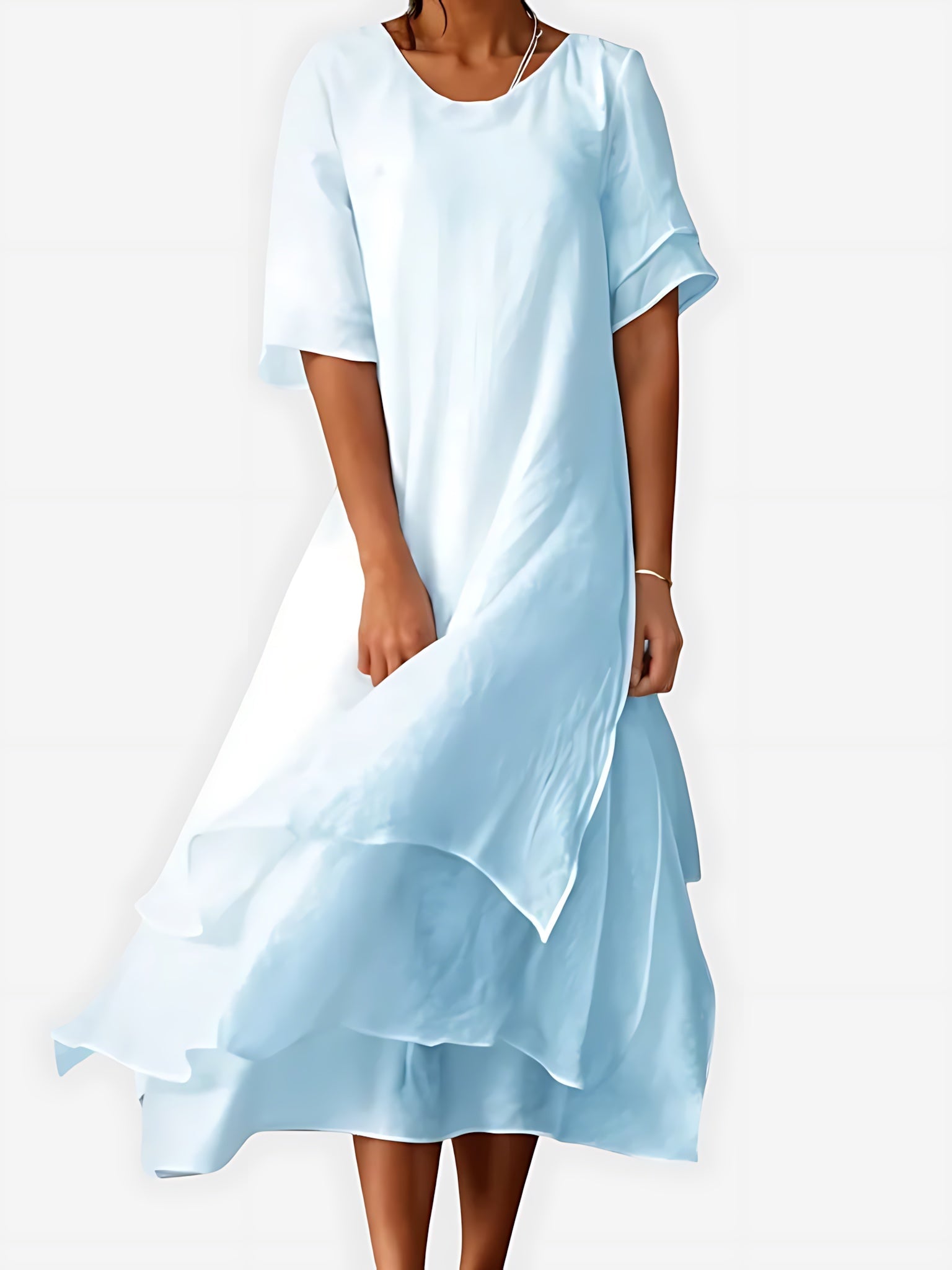 Eliana – Chiffon Tiered Ruffle Summer Midi Dress