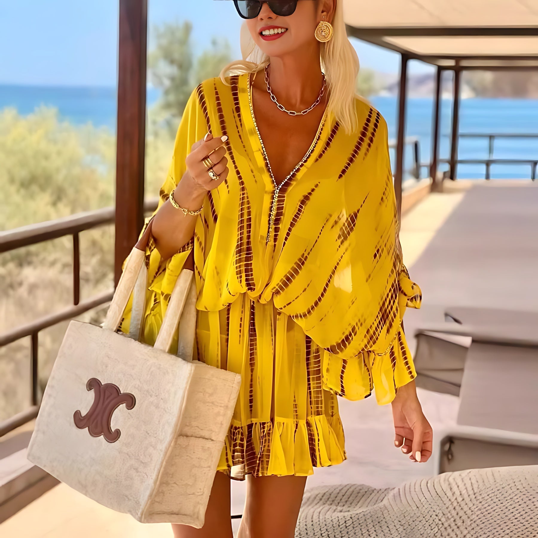 Eliana – Satin Long Sleeve Mini Shirt Dress