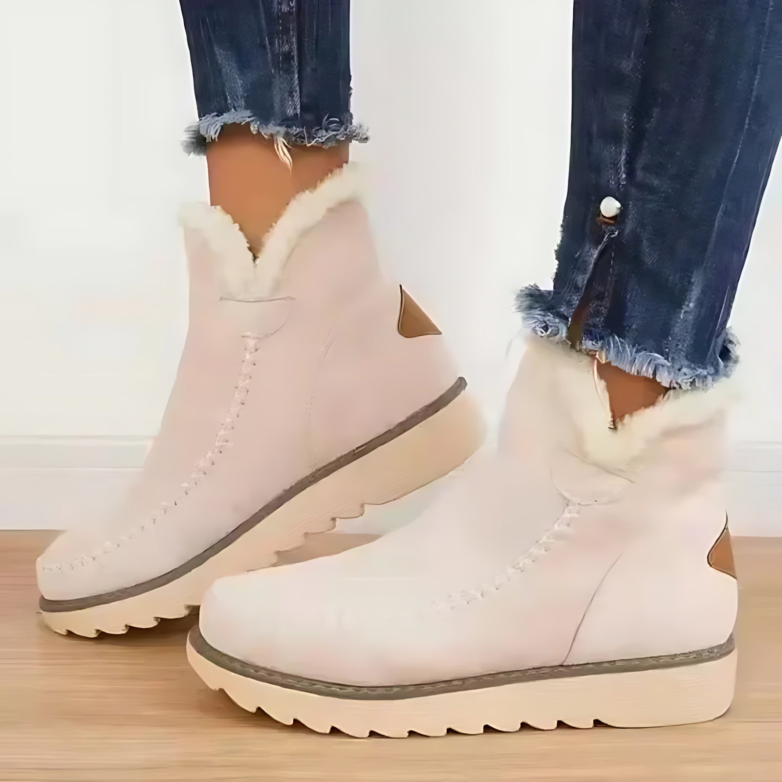 Eliana – Suede Faux Fur Lined Ankle Boots