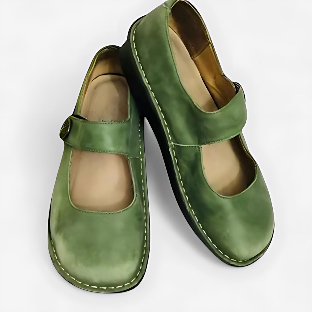 Elise – Suede Chunky Sole Mary Jane Shoes