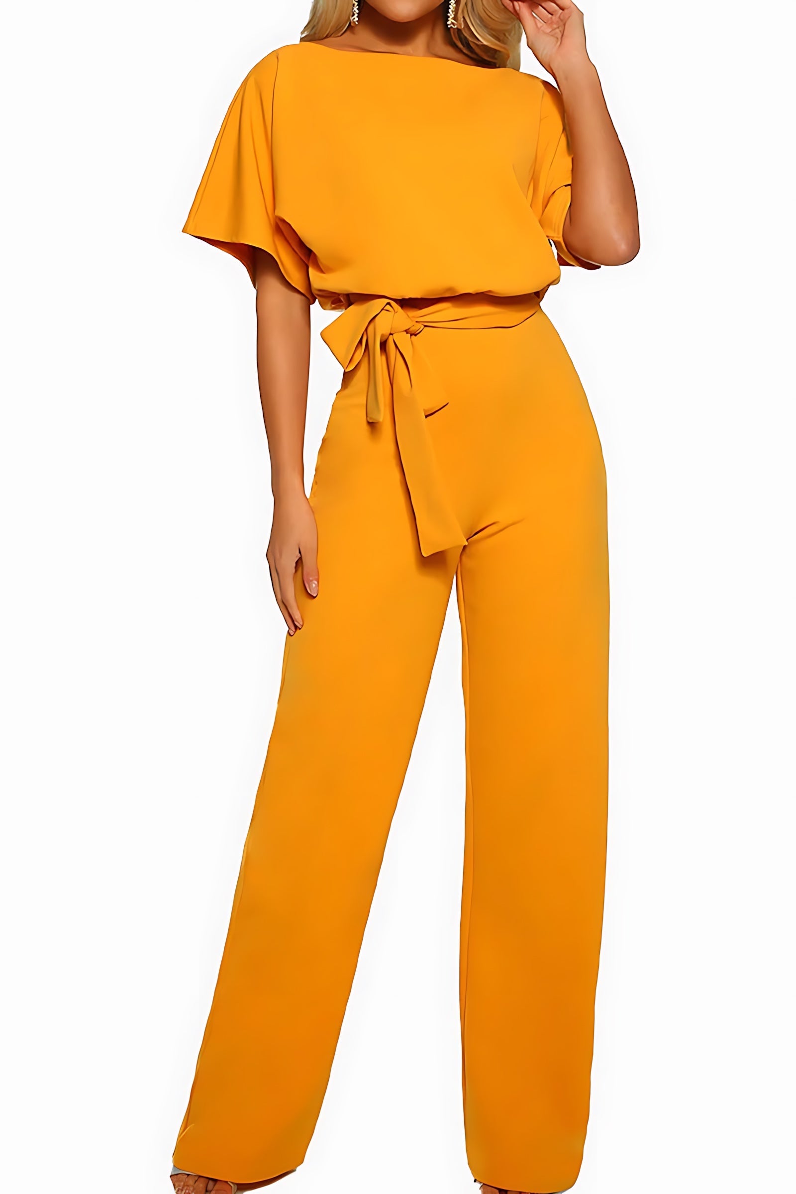 Eliza – Batwing Sleeve Formal Wide Leg Jumpsuit