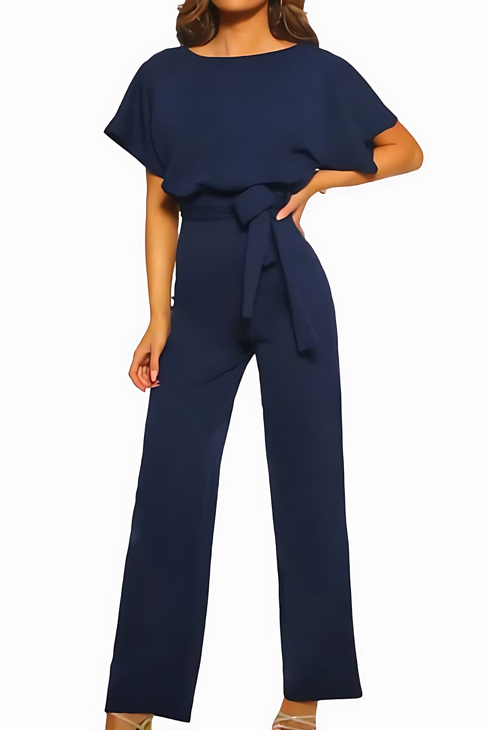 Eliza – Batwing Sleeve Formal Wide Leg Jumpsuit