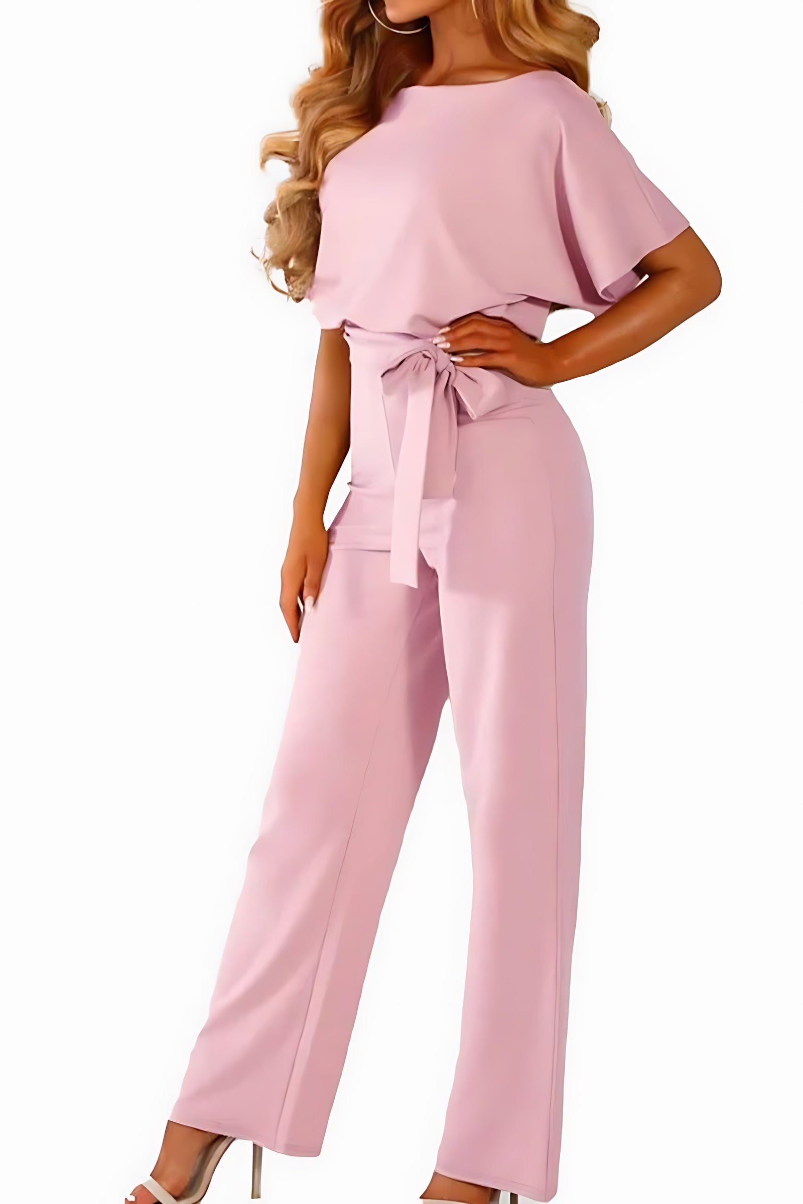 Eliza – Batwing Sleeve Formal Wide Leg Jumpsuit