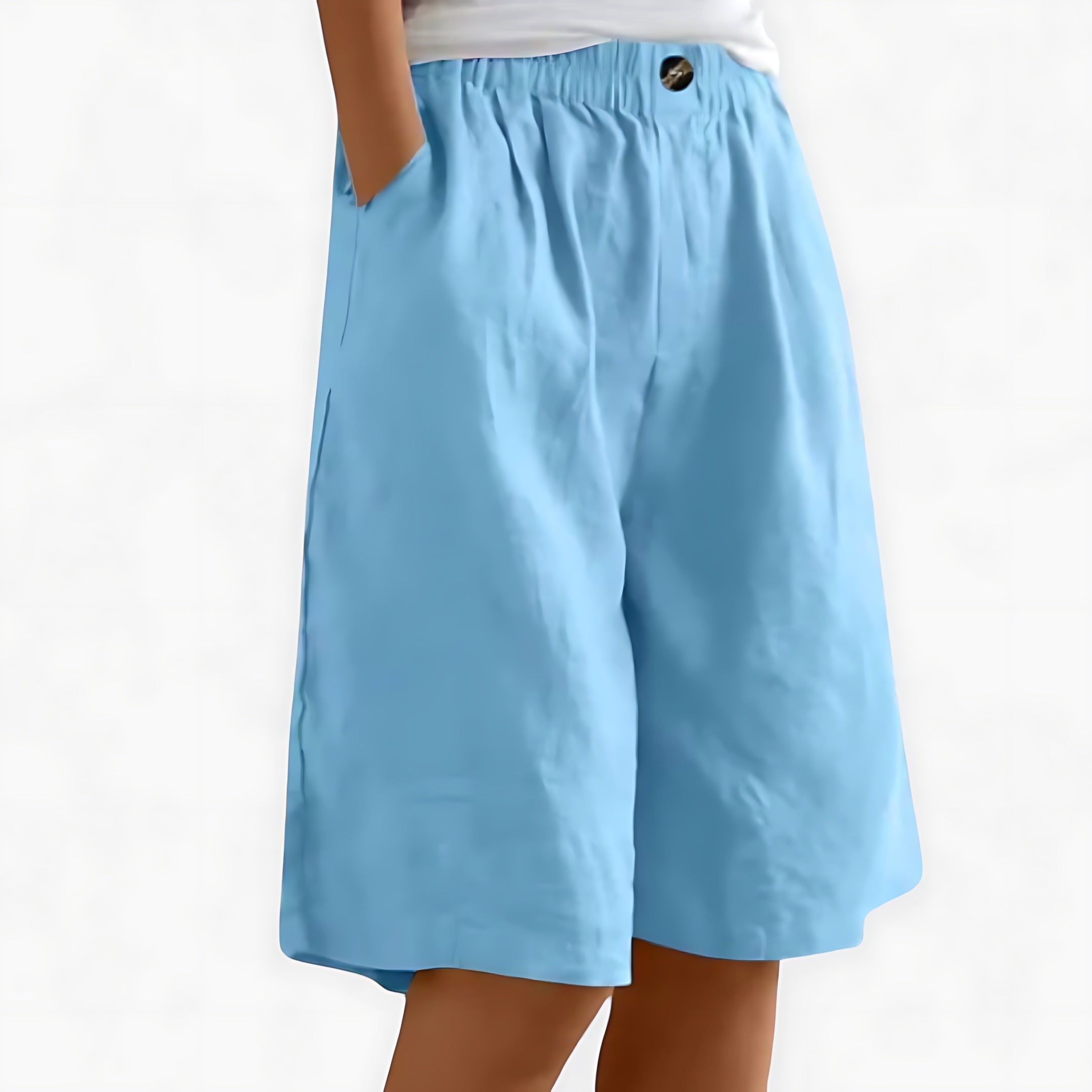 Eliza – High Waist Wide Leg Bermuda Shorts