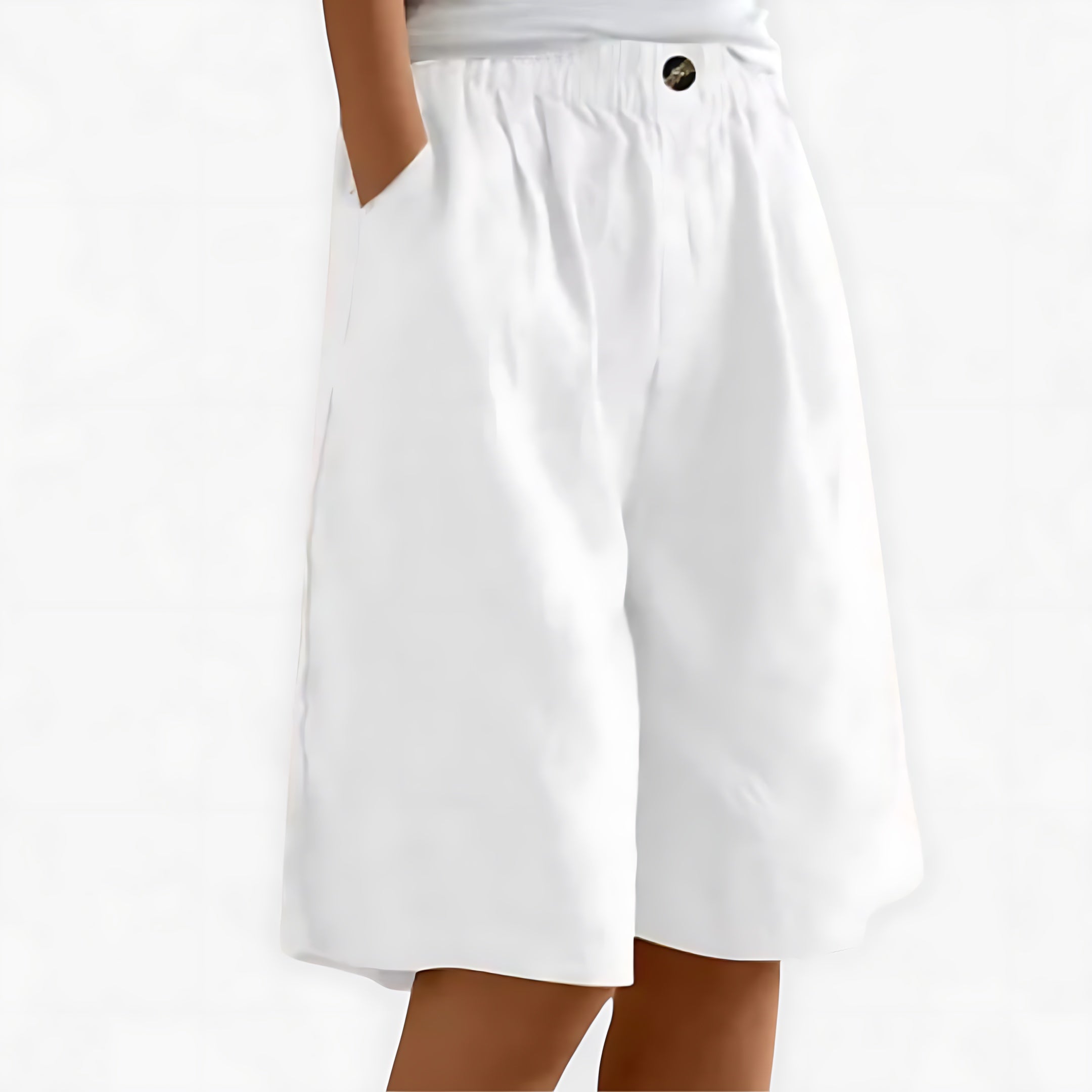 Eliza – High Waist Wide Leg Bermuda Shorts