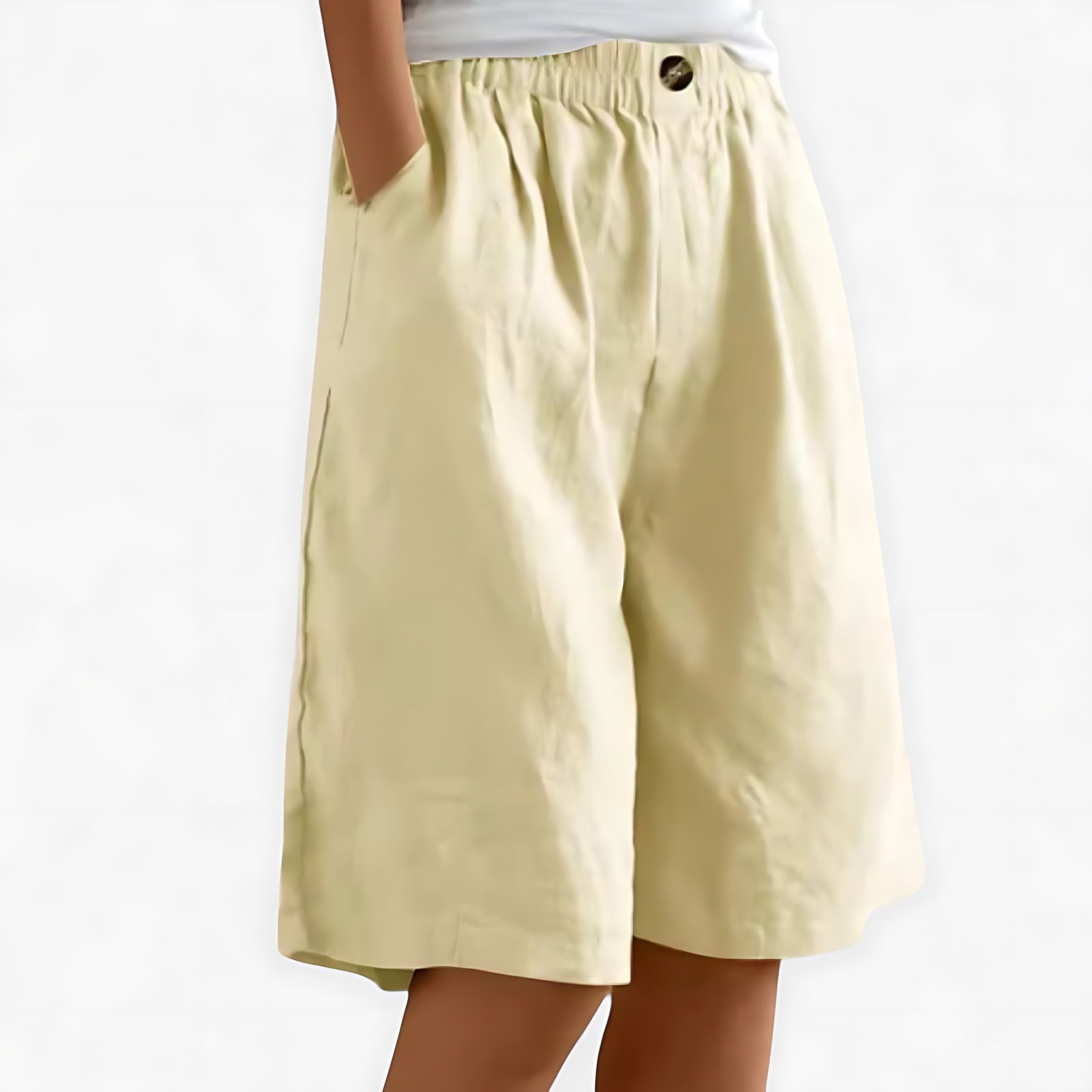 Eliza – High Waist Wide Leg Bermuda Shorts