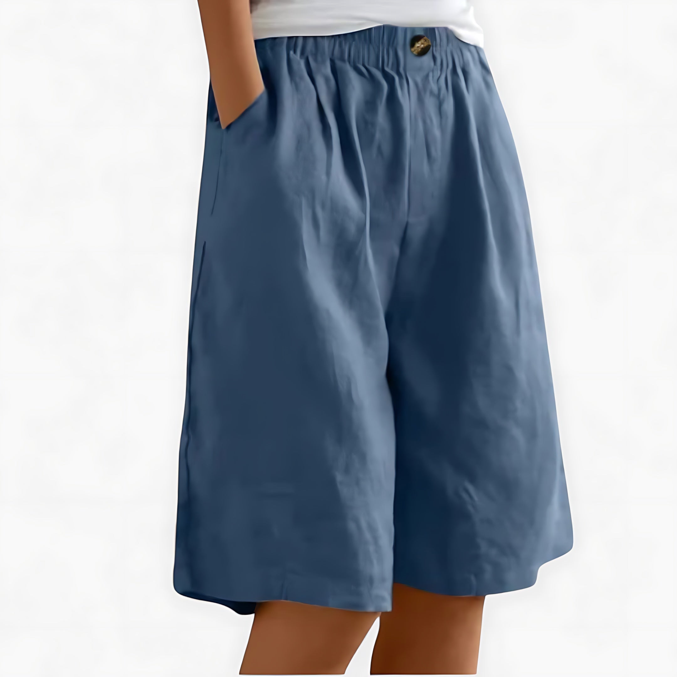 Eliza – High Waist Wide Leg Bermuda Shorts
