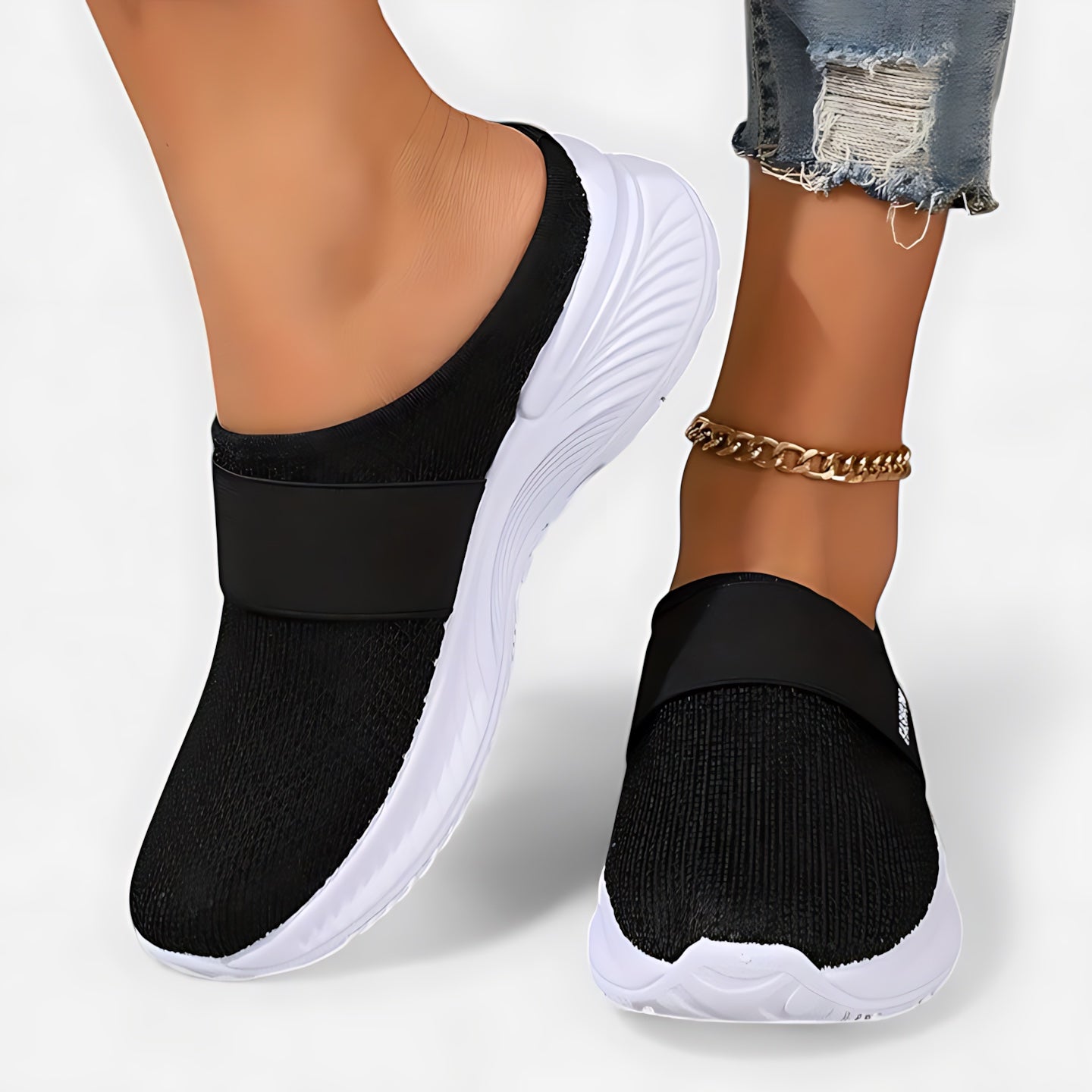 Eliza – Mesh Closed Toe Sneaker Mules