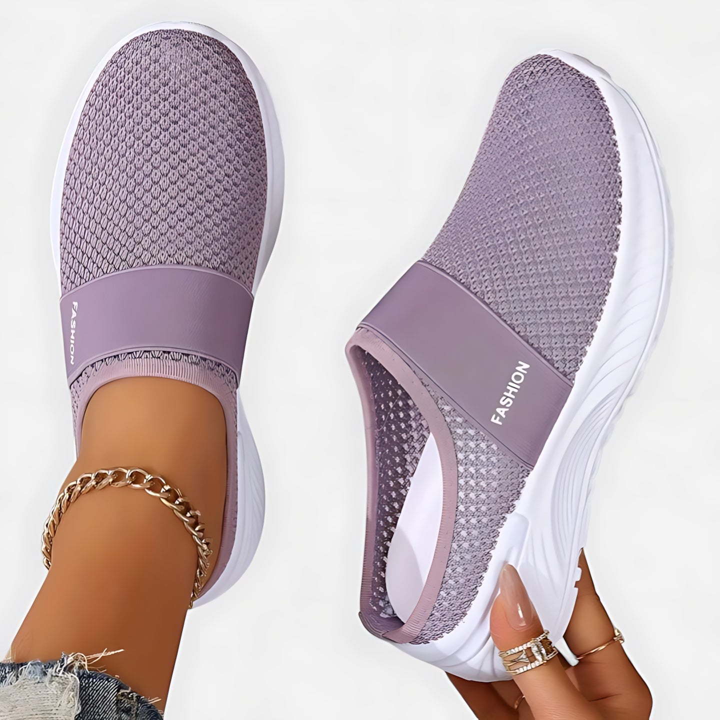 Eliza – Mesh Closed Toe Sneaker Mules