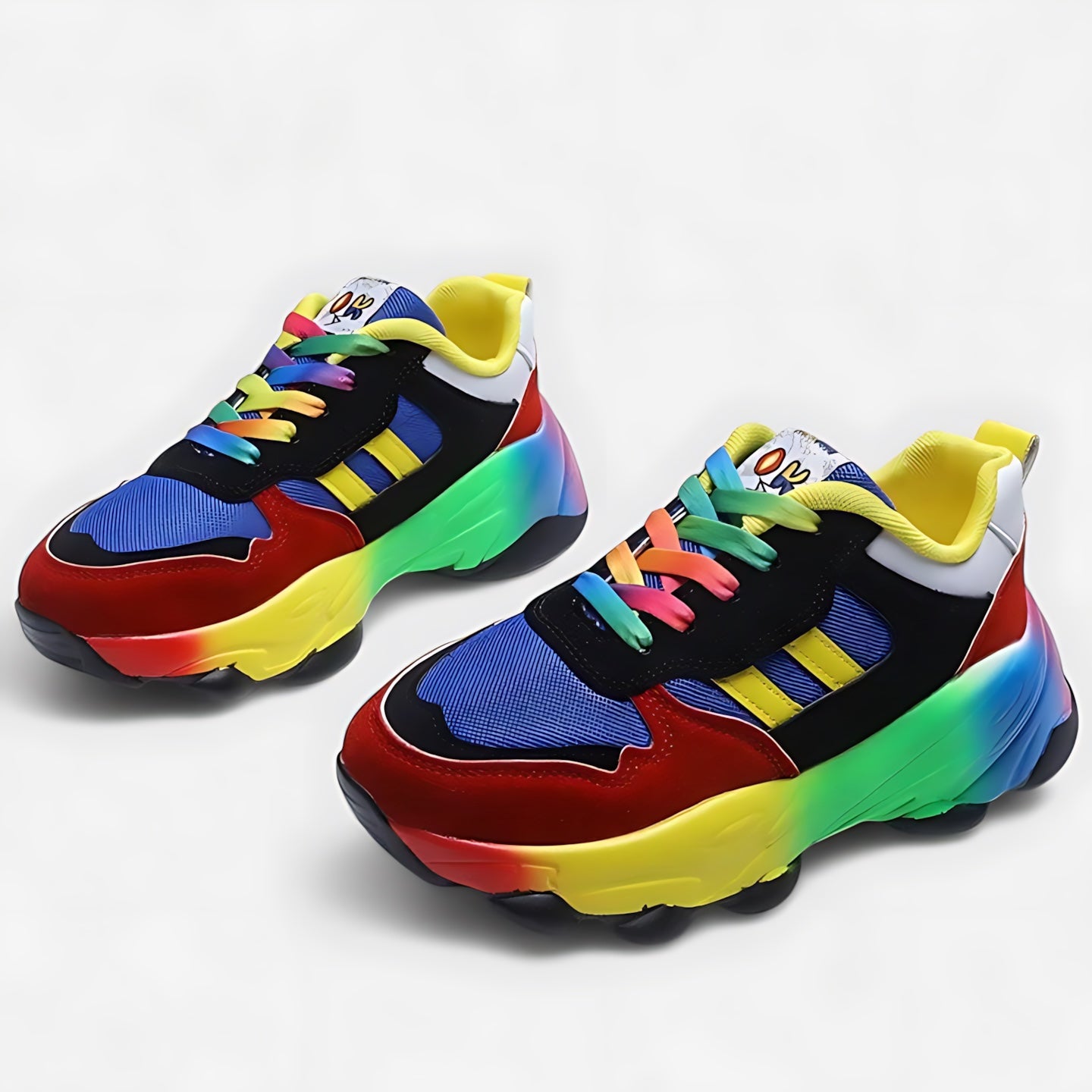 Elizabeth – Colorblock Chunky Sole Lace Up Sneakers