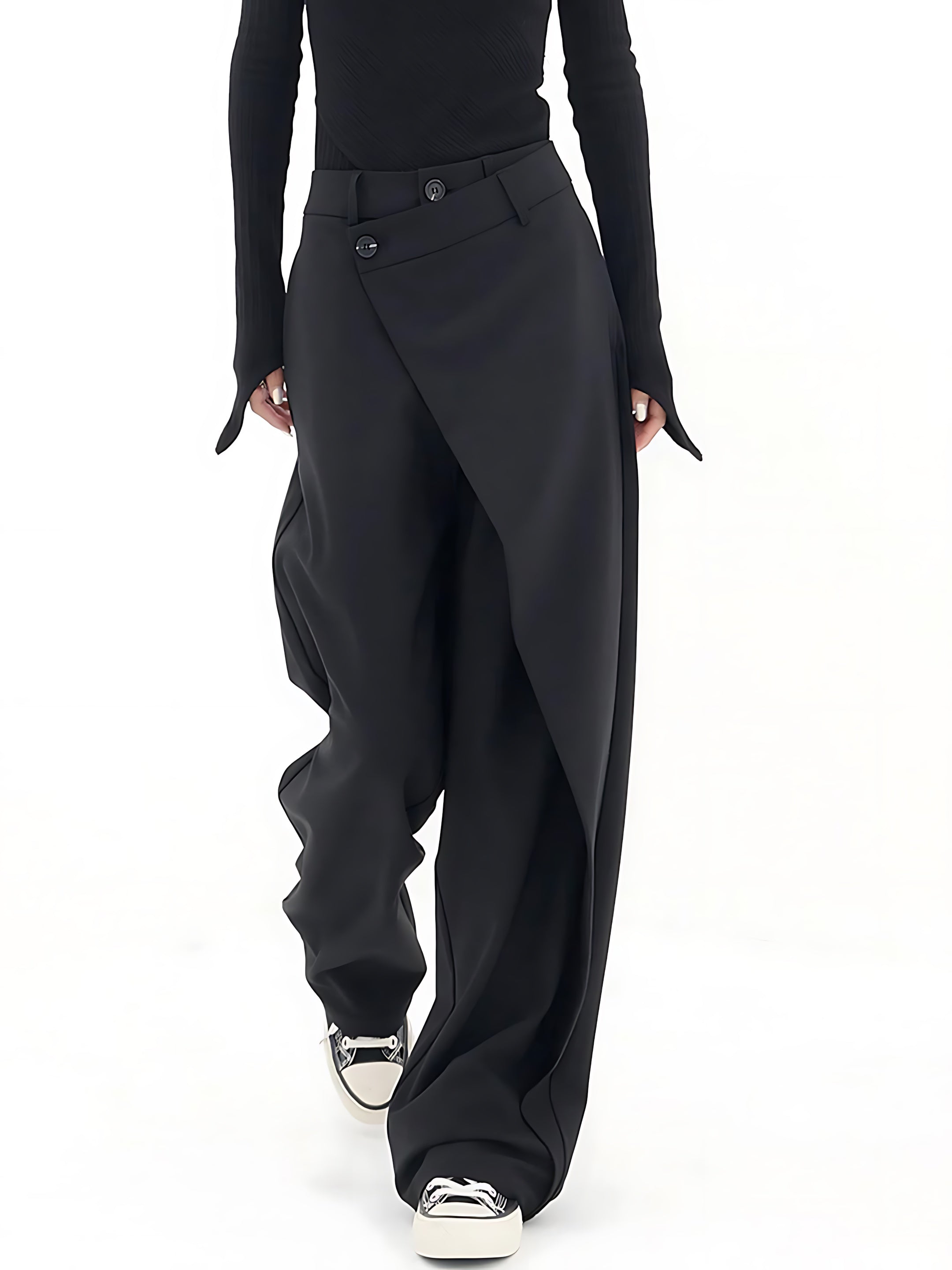 Ellie – Crossover Waist Wide Leg Pants