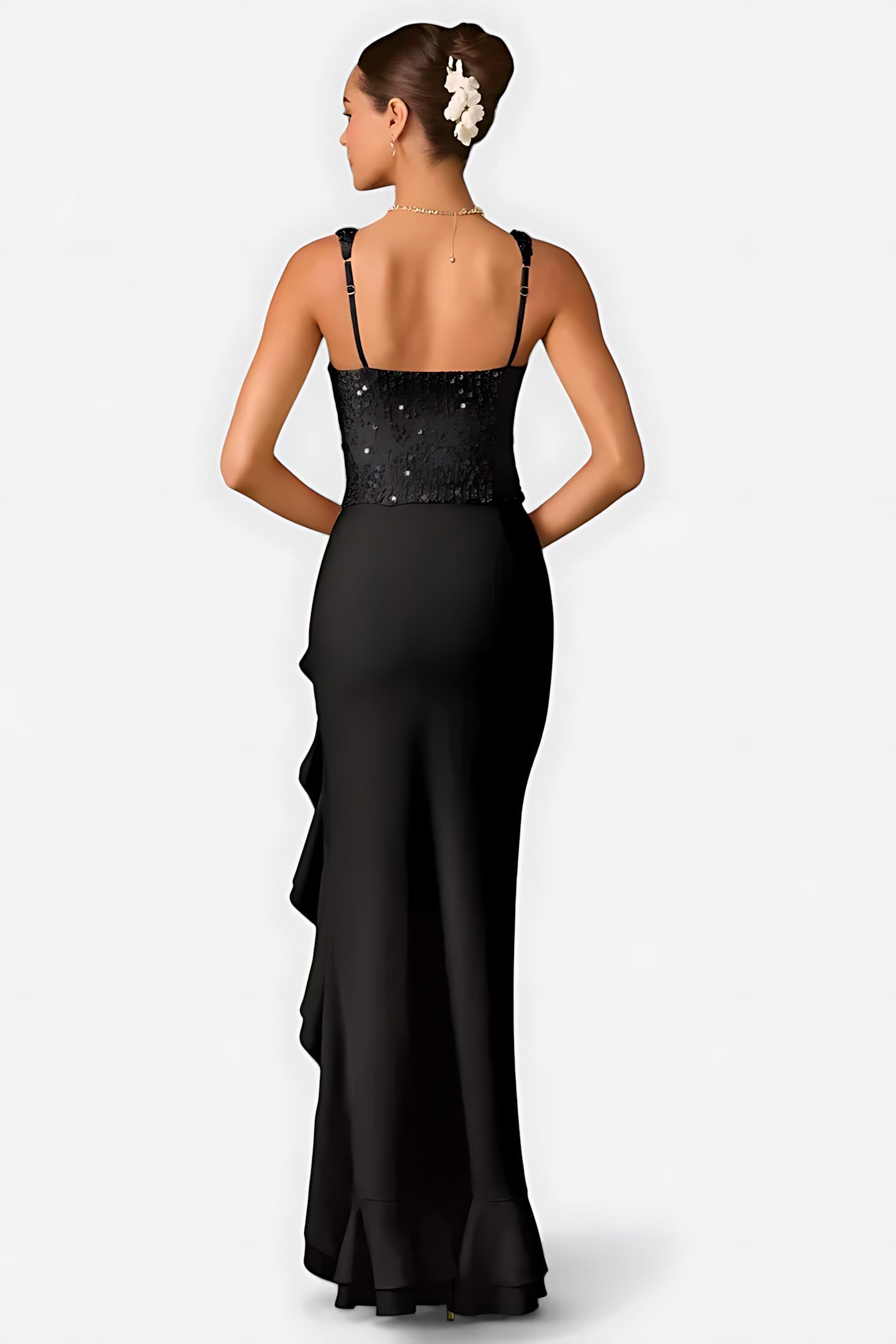 Ellie – Square Neck A-Line Evening Maxi Dress