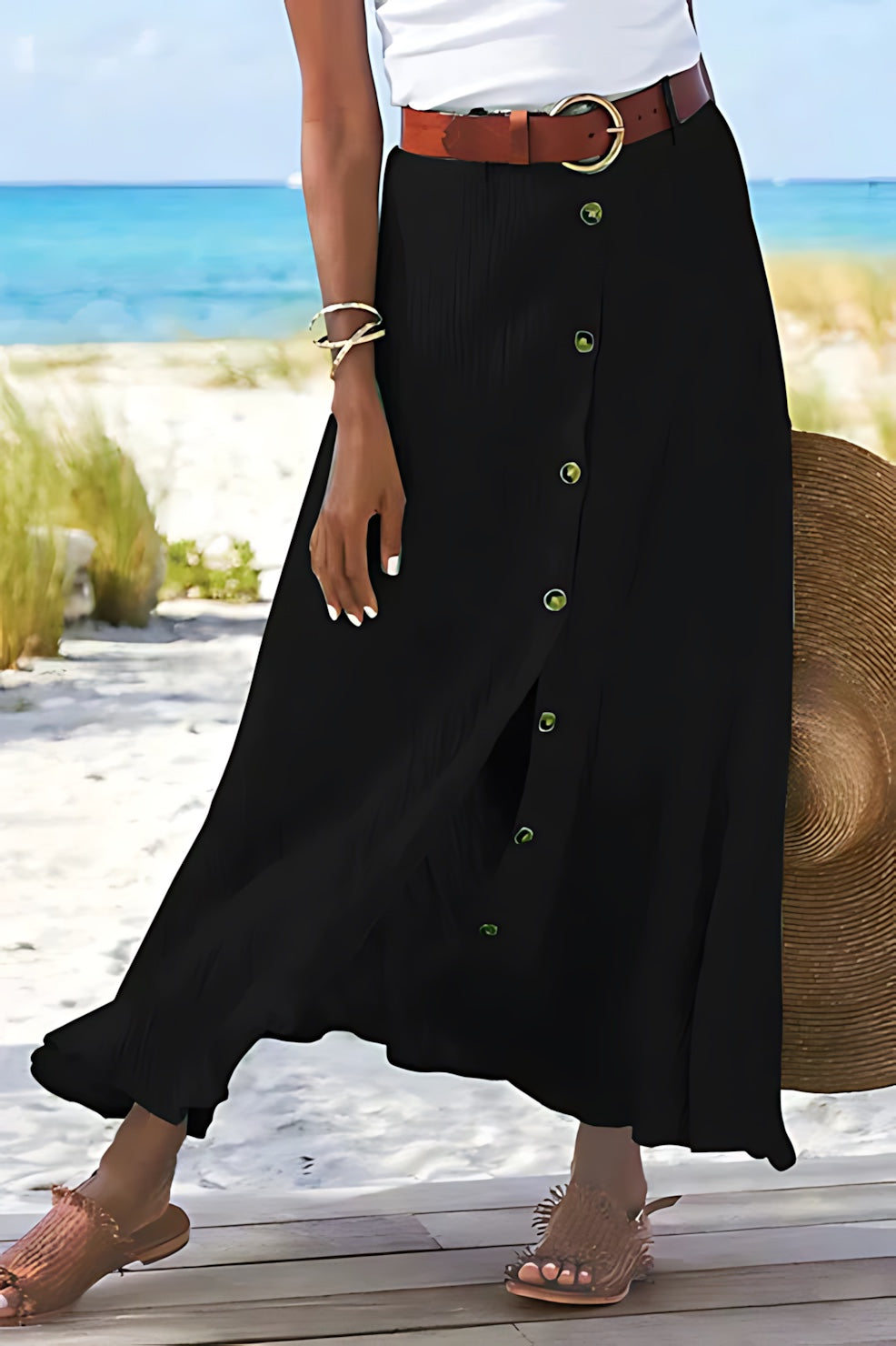Eloise – High Waist A-Line Maxi Skirt