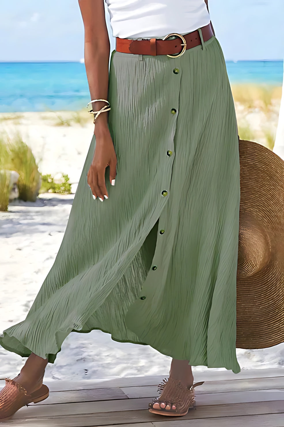 Eloise – High Waist A-Line Maxi Skirt