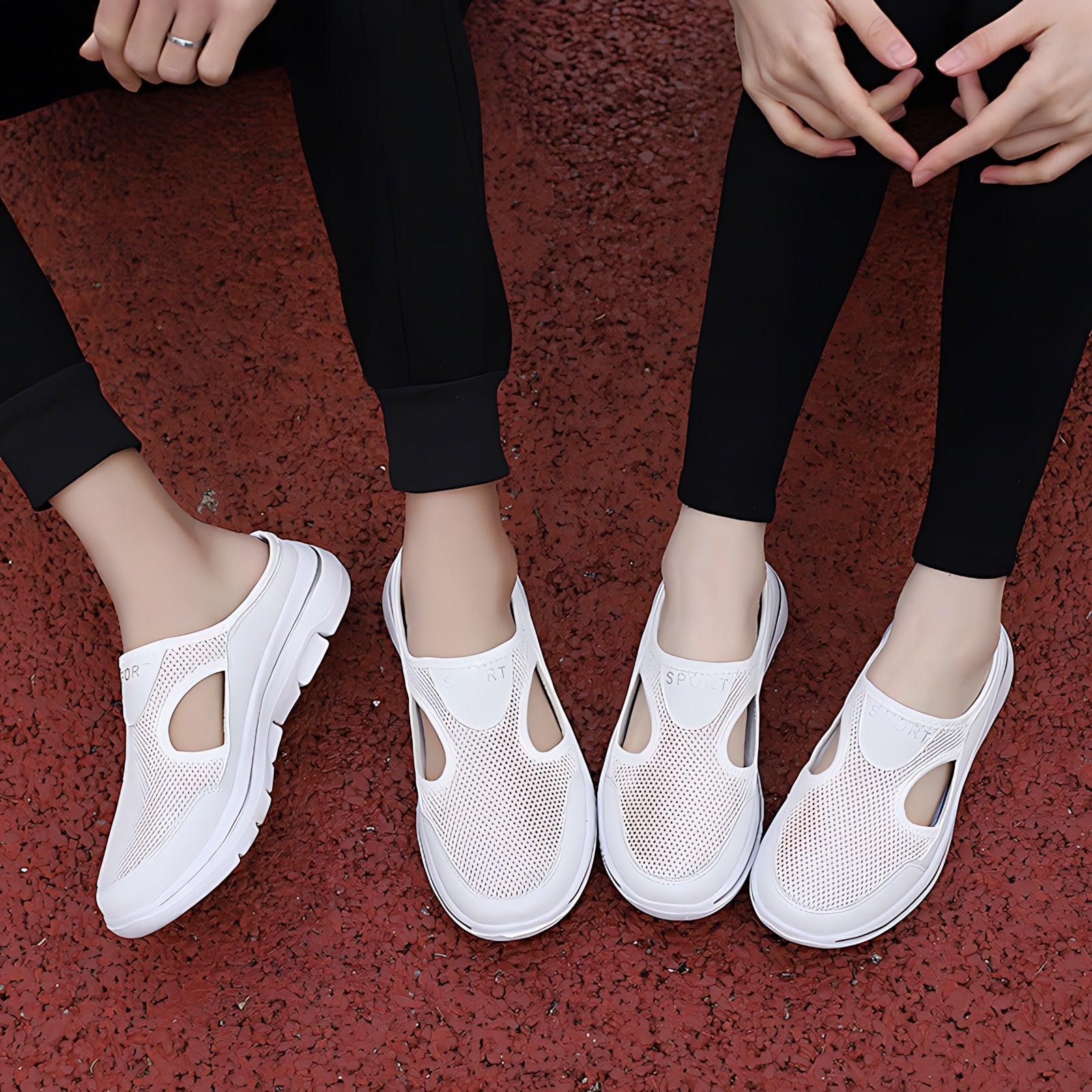 Emily – Mesh Slip On Sneaker Mules
