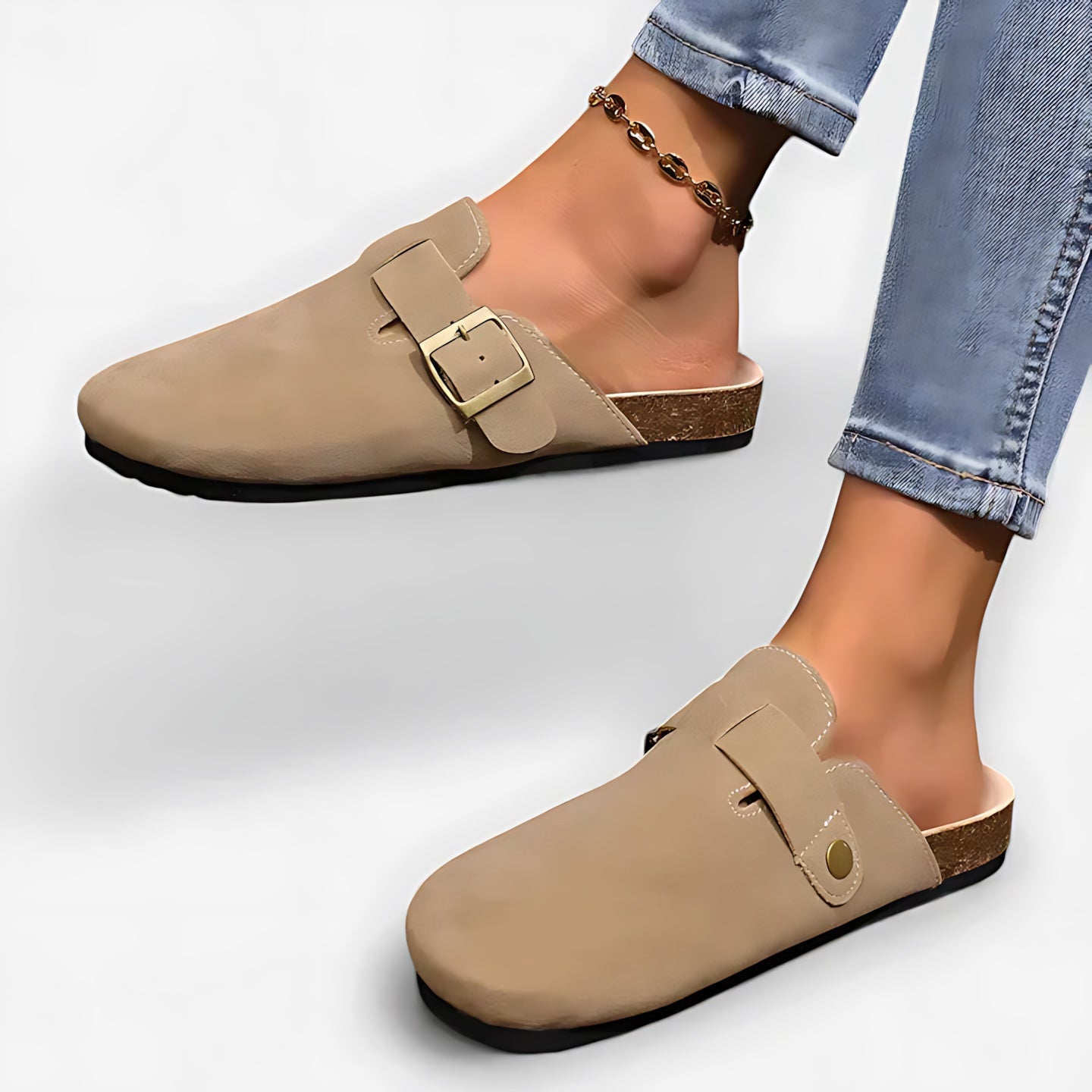 Esther – Suede Closed Toe Clog Mules