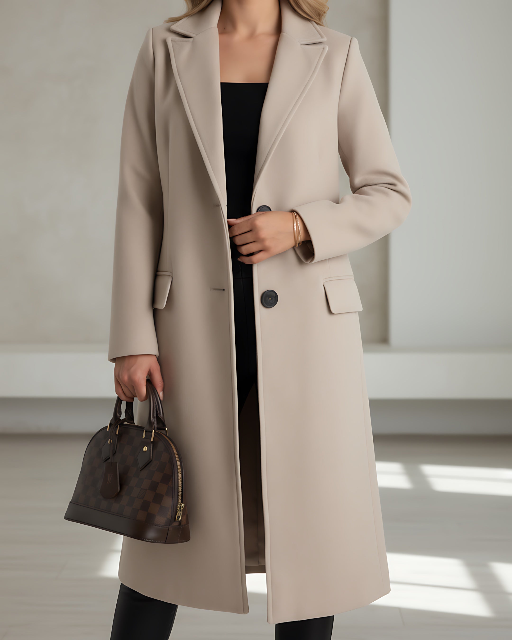 Esther – Tailored Single Breasted Longline Coat