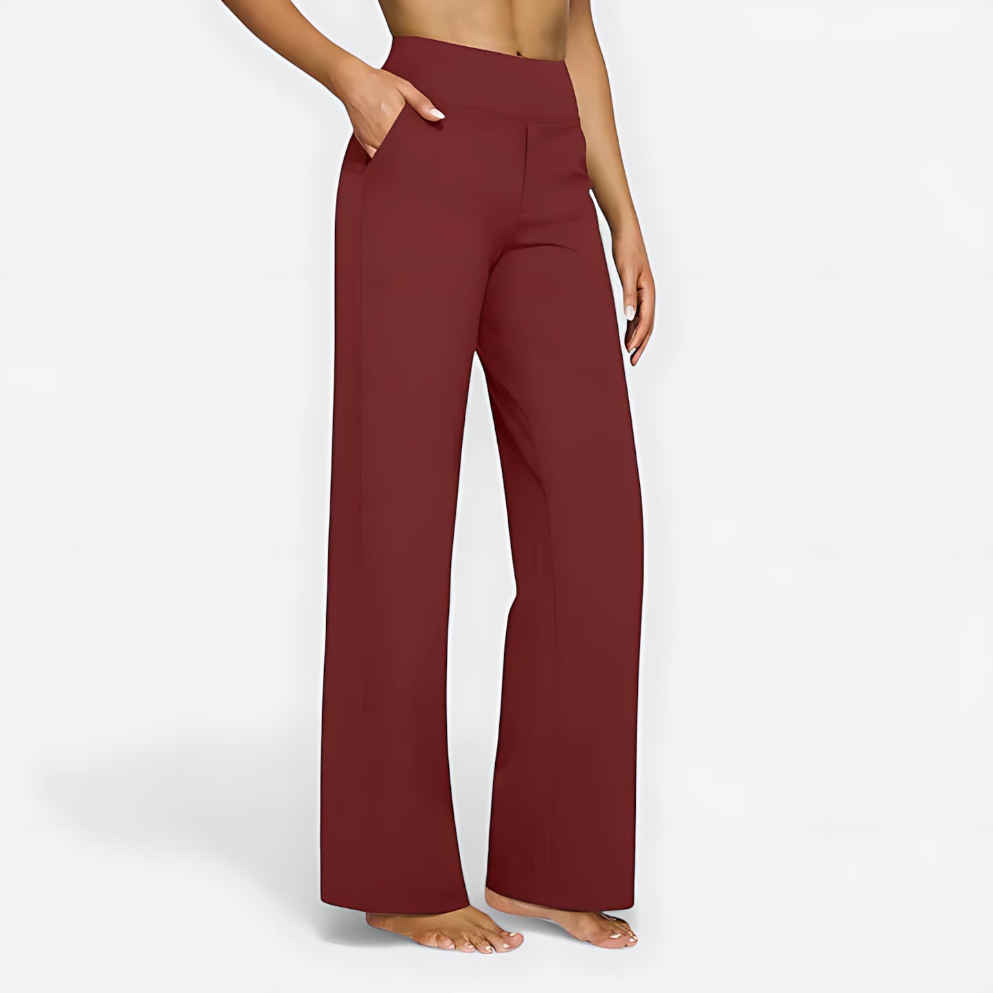 Evangeline – Crossover Waist Wide Leg Lounge Pants