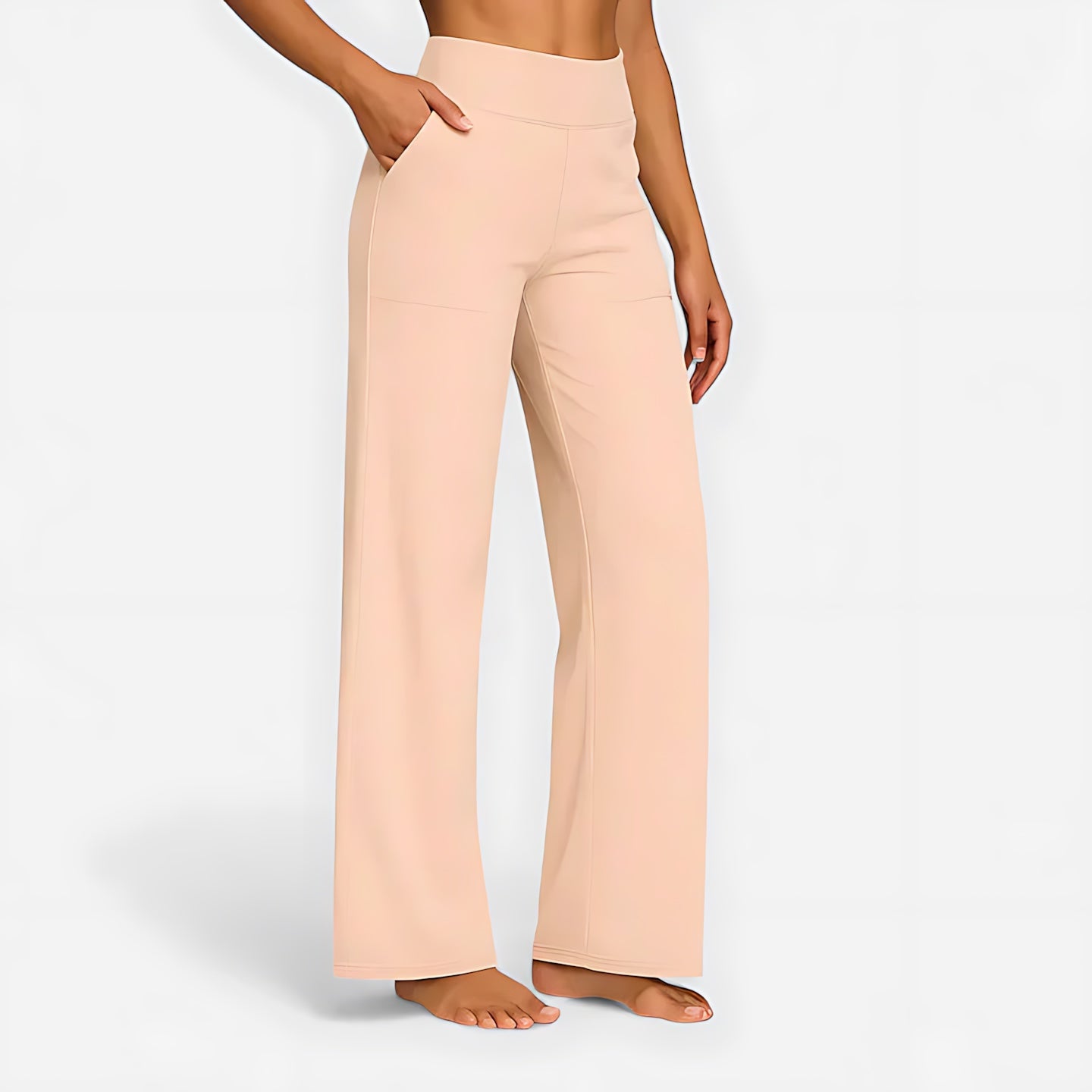 Evangeline – Crossover Waist Wide Leg Lounge Pants