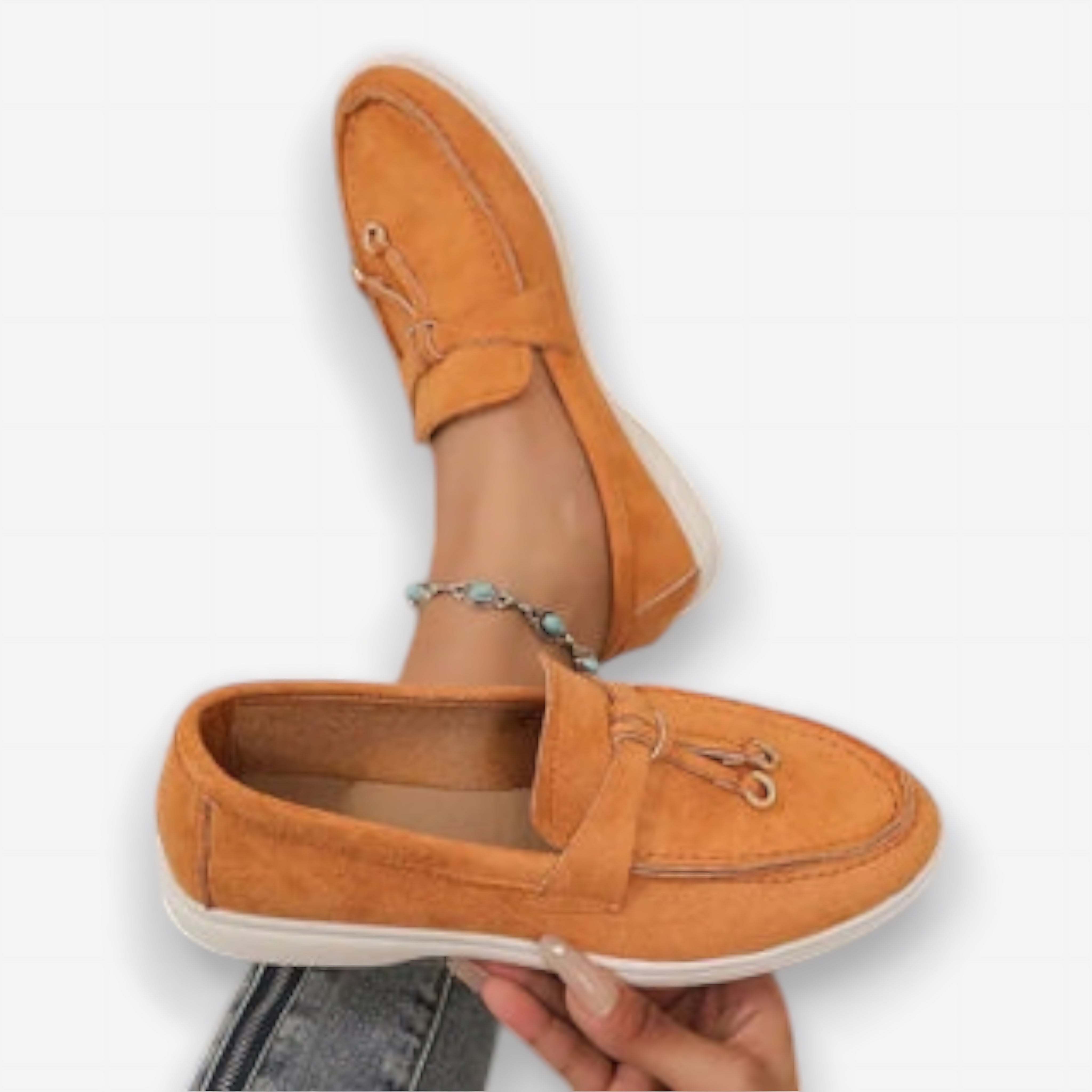 Evelyn – Canvas Knot Slip On Loafers