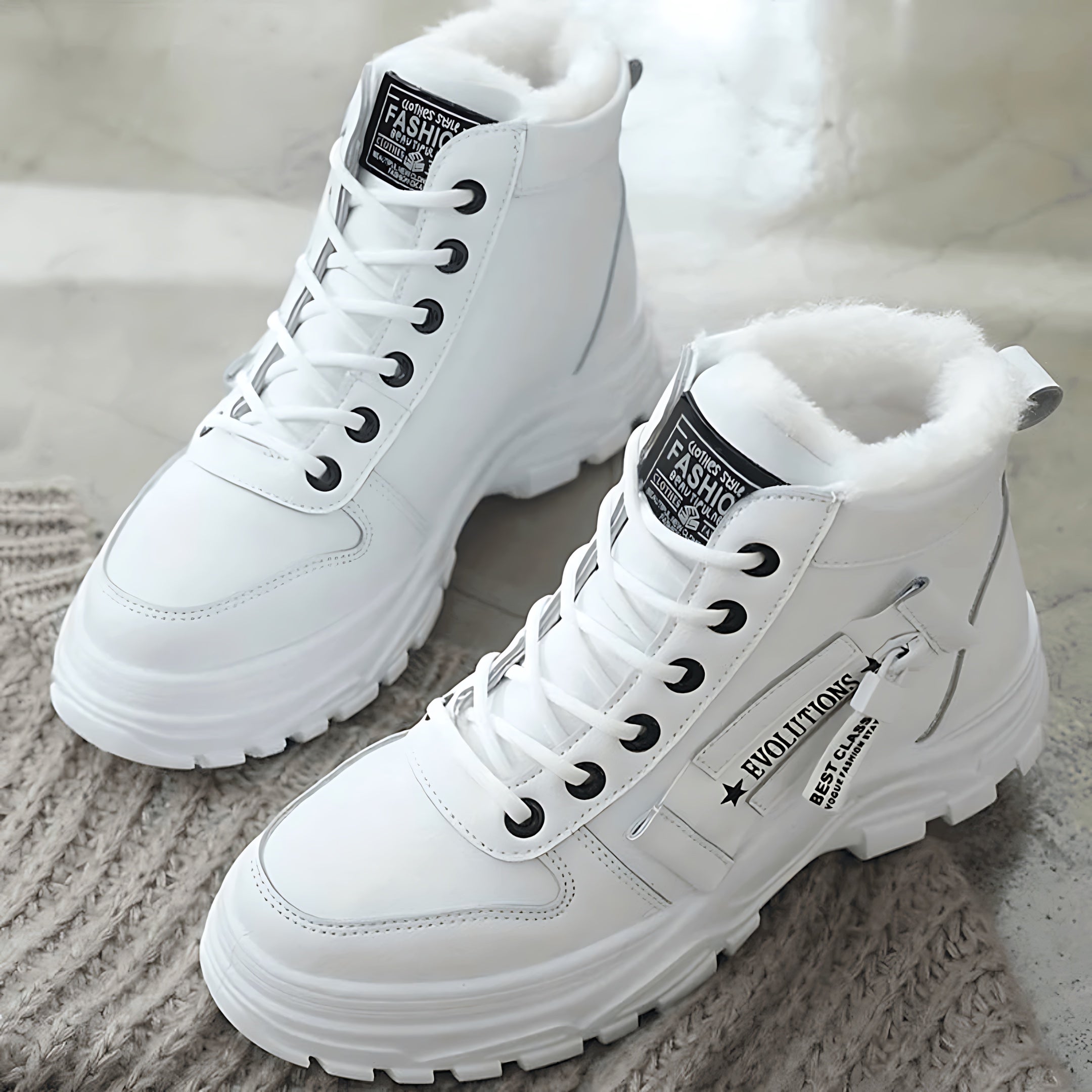 Evelyn – Chunky Lace Up Winter Ankle Boots