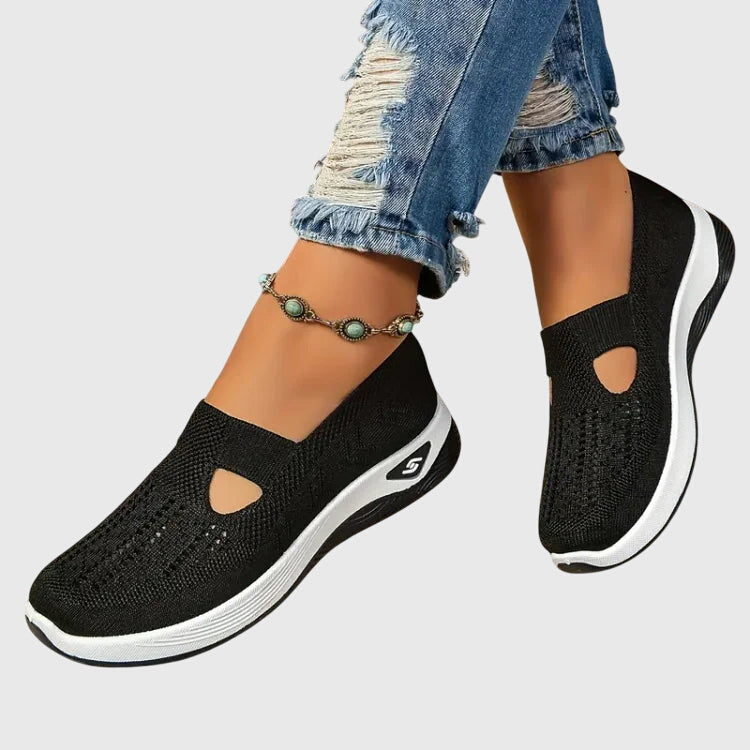 Autumn – Glitter Mesh Slip On Walking Sneakers